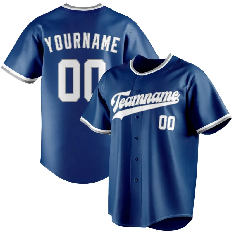 Custom Blue & White Color Fan Baseball Jersey sold by Tailorly