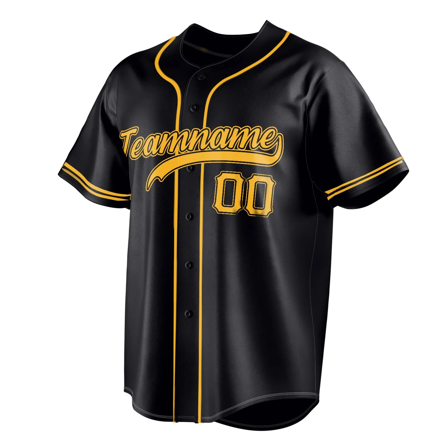 Custom Black & Gold Color Fan Baseball Jersey sold by Tailorly product image thumbnail 3