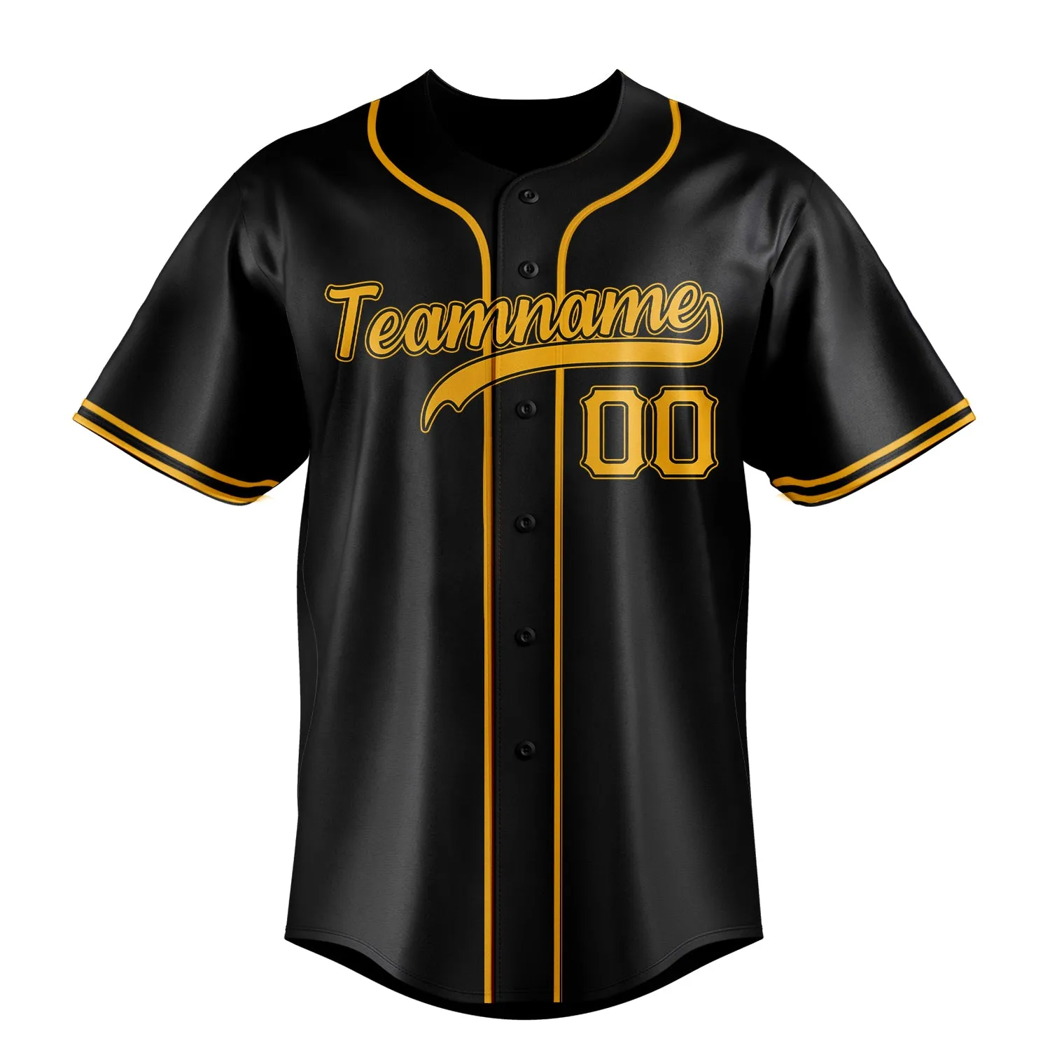 Custom Black & Gold Color Fan Baseball Jersey sold by Tailorly product image thumbnail 2