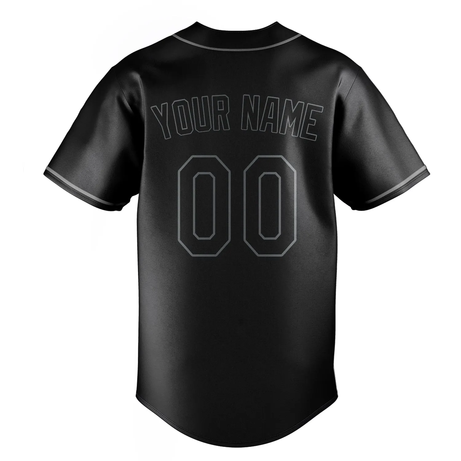 Custom Black & Gray Color Fan Baseball Jersey sold by Tailorly product image thumbnail 4