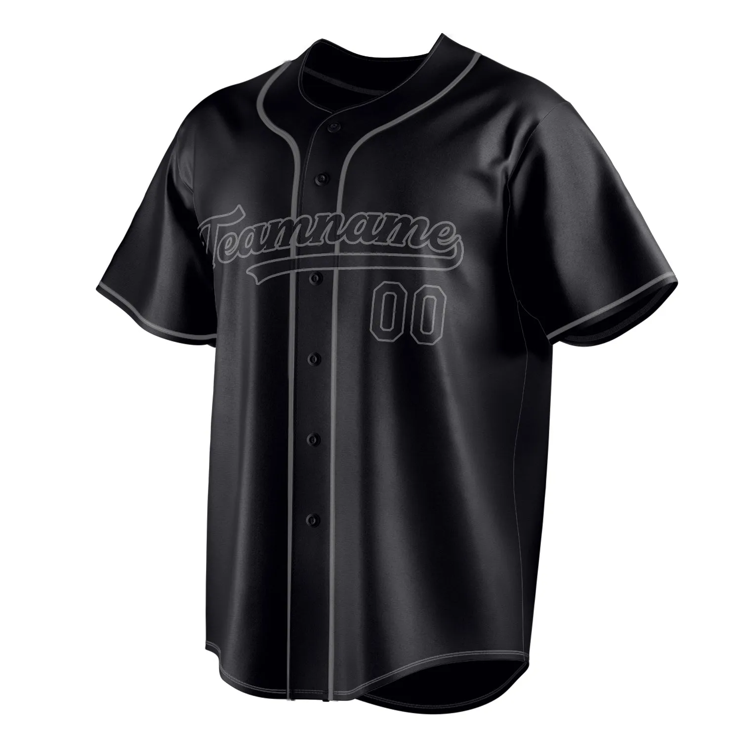 Custom Black & Gray Color Fan Baseball Jersey sold by Tailorly product image thumbnail 3