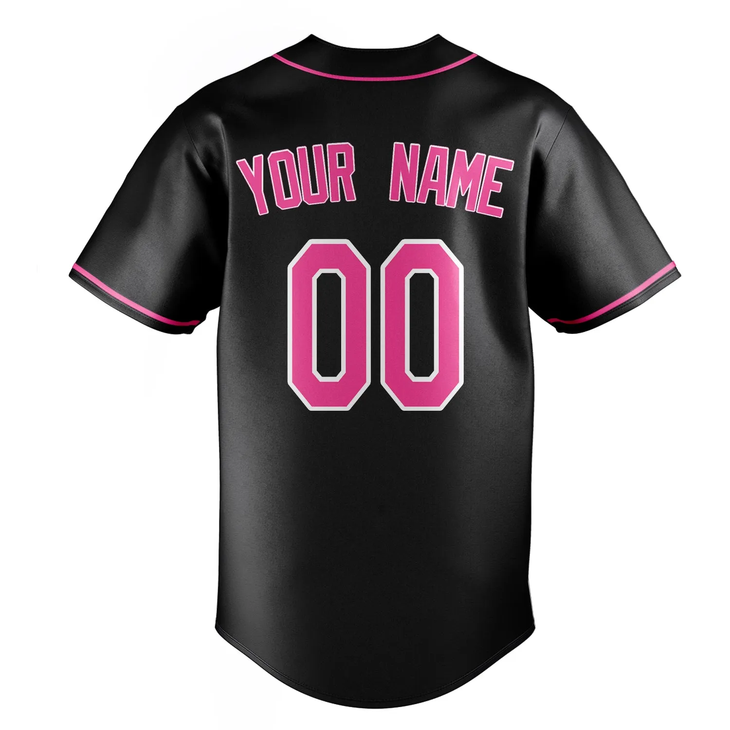 Custom Black & Pink Color Fan Baseball Jersey sold by Tailorly product image thumbnail 4