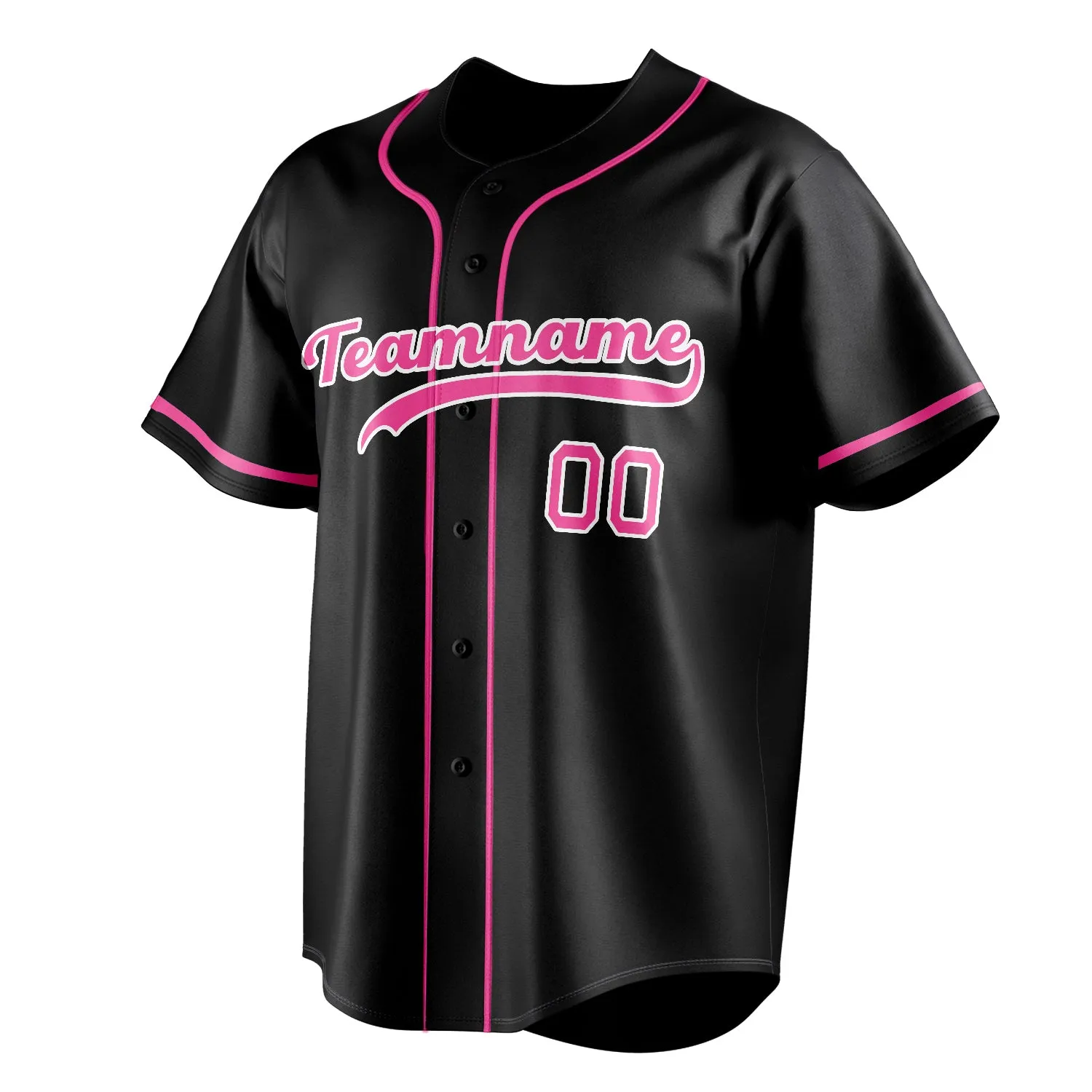 Custom Black & Pink Color Fan Baseball Jersey sold by Tailorly product image thumbnail 3