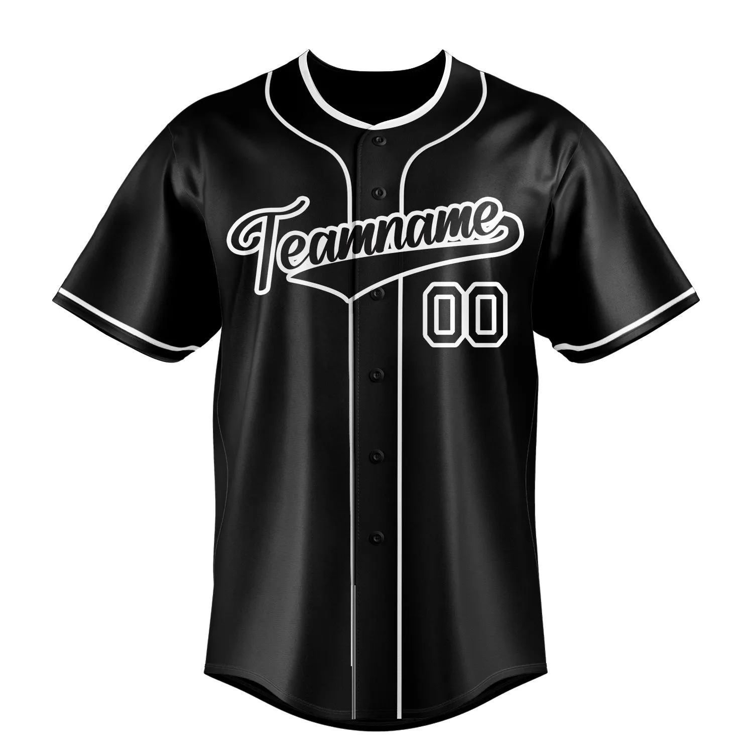 Custom Black & White Color Fan Baseball Jersey sold by Tailorly product image thumbnail 2