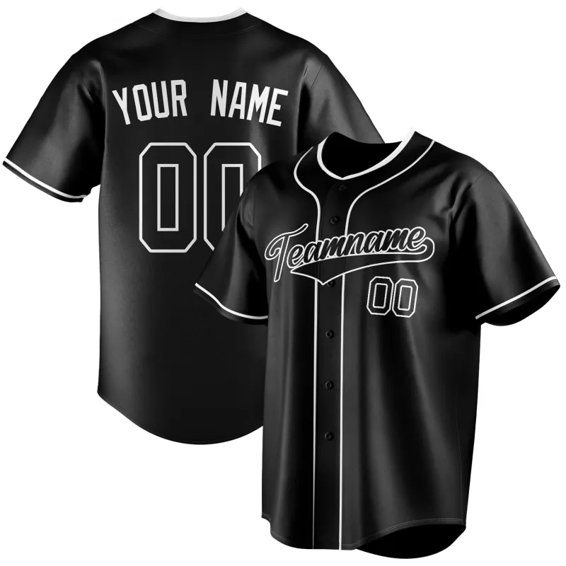 Custom Black & White Color Fan Baseball Jersey sold by Tailorly