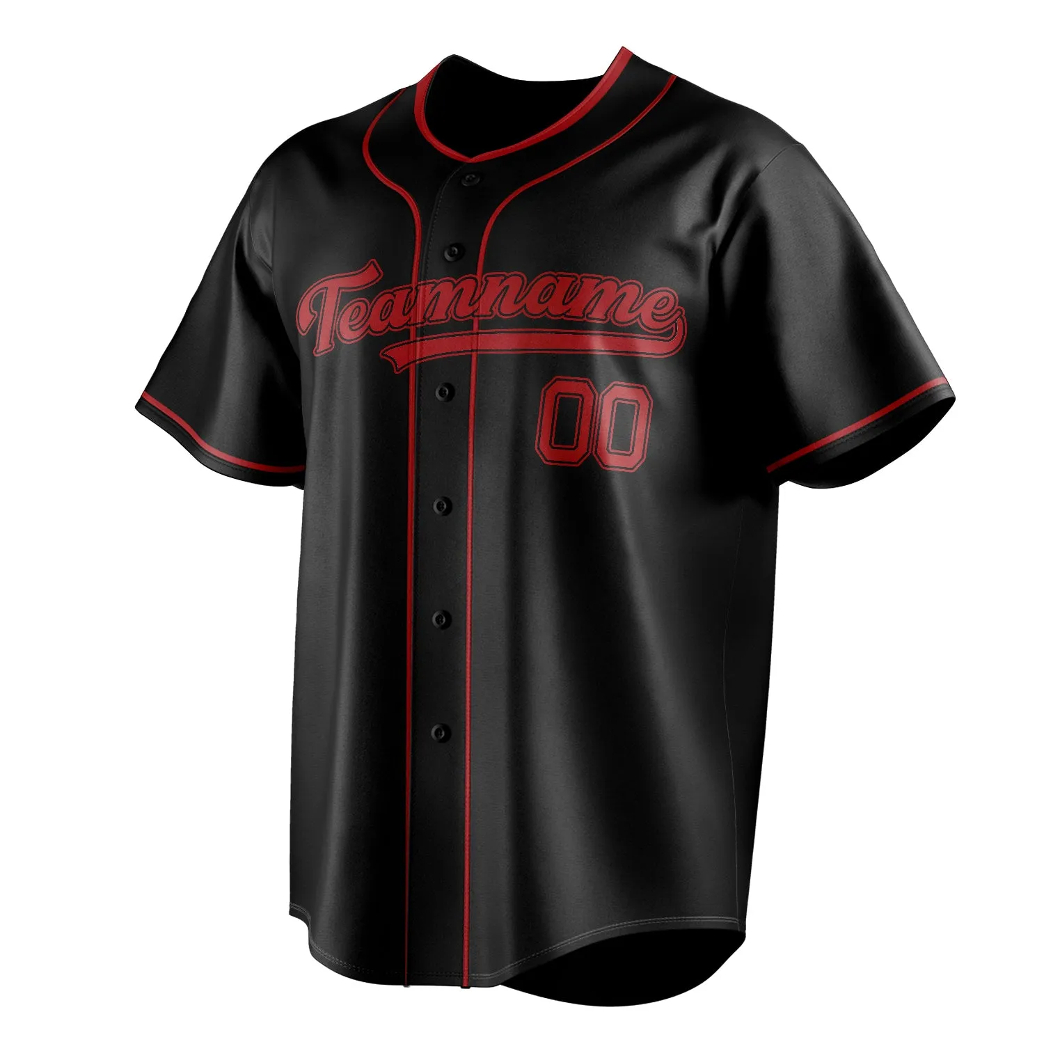 Custom Black & Red Color Fan Baseball Jersey sold by Tailorly product image thumbnail 3