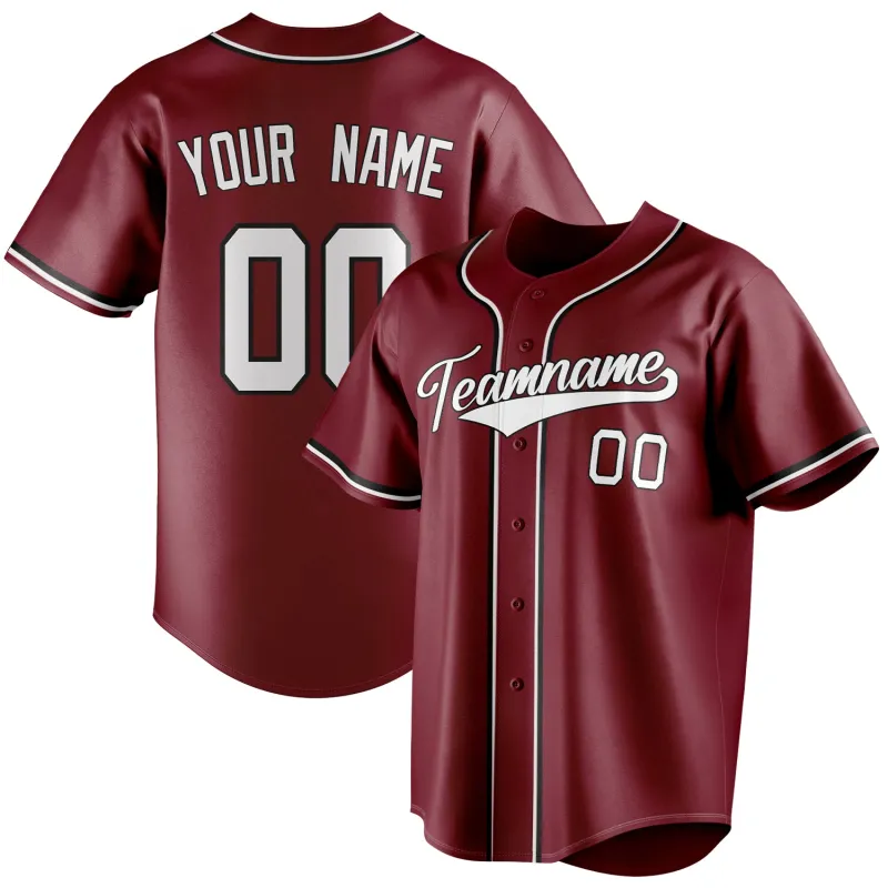 Custom Crimson & White Color Fan Baseball Jersey sold by Tailorly