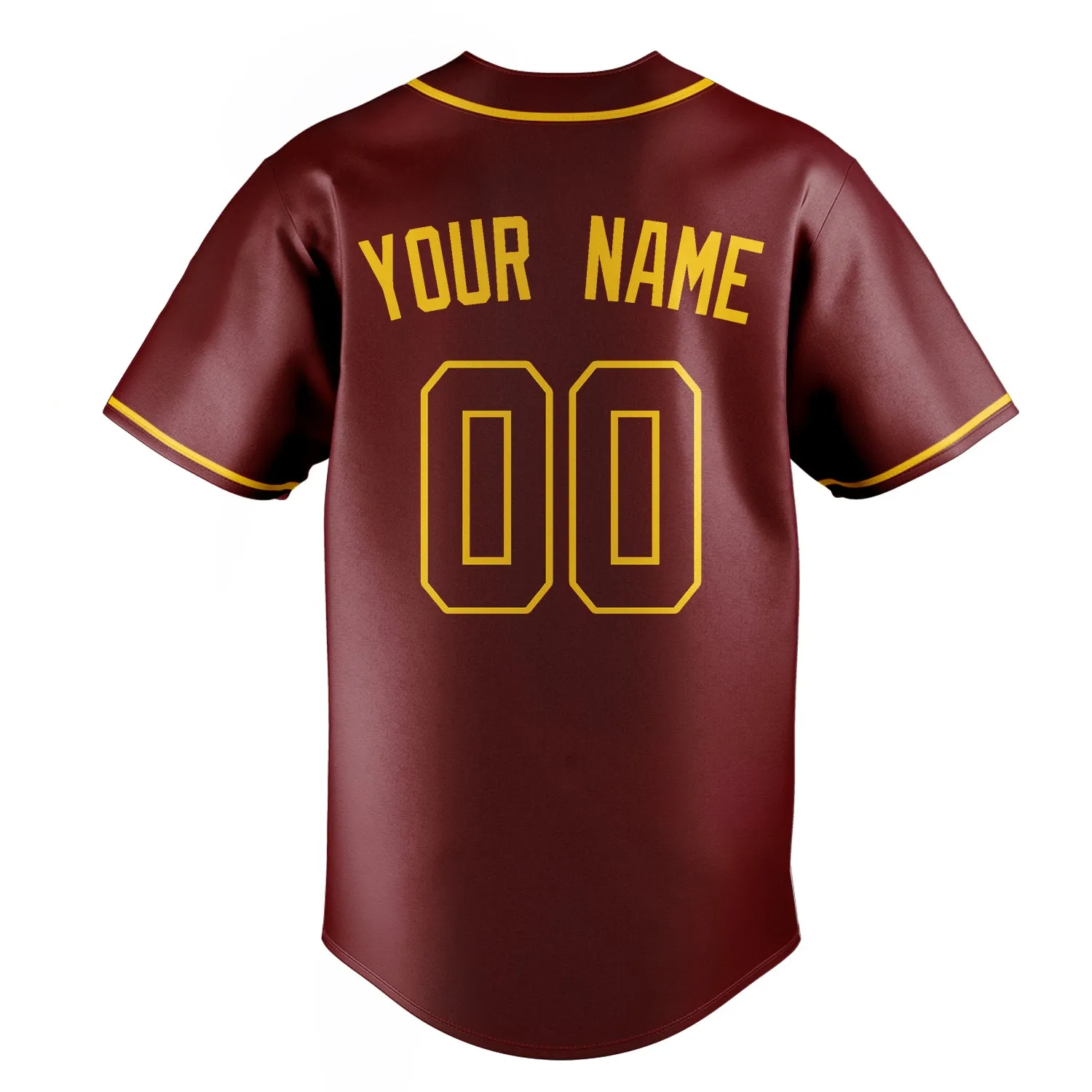 Custom Crimson & Gold Color Fan Baseball Jersey sold by Tailorly product image thumbnail 4
