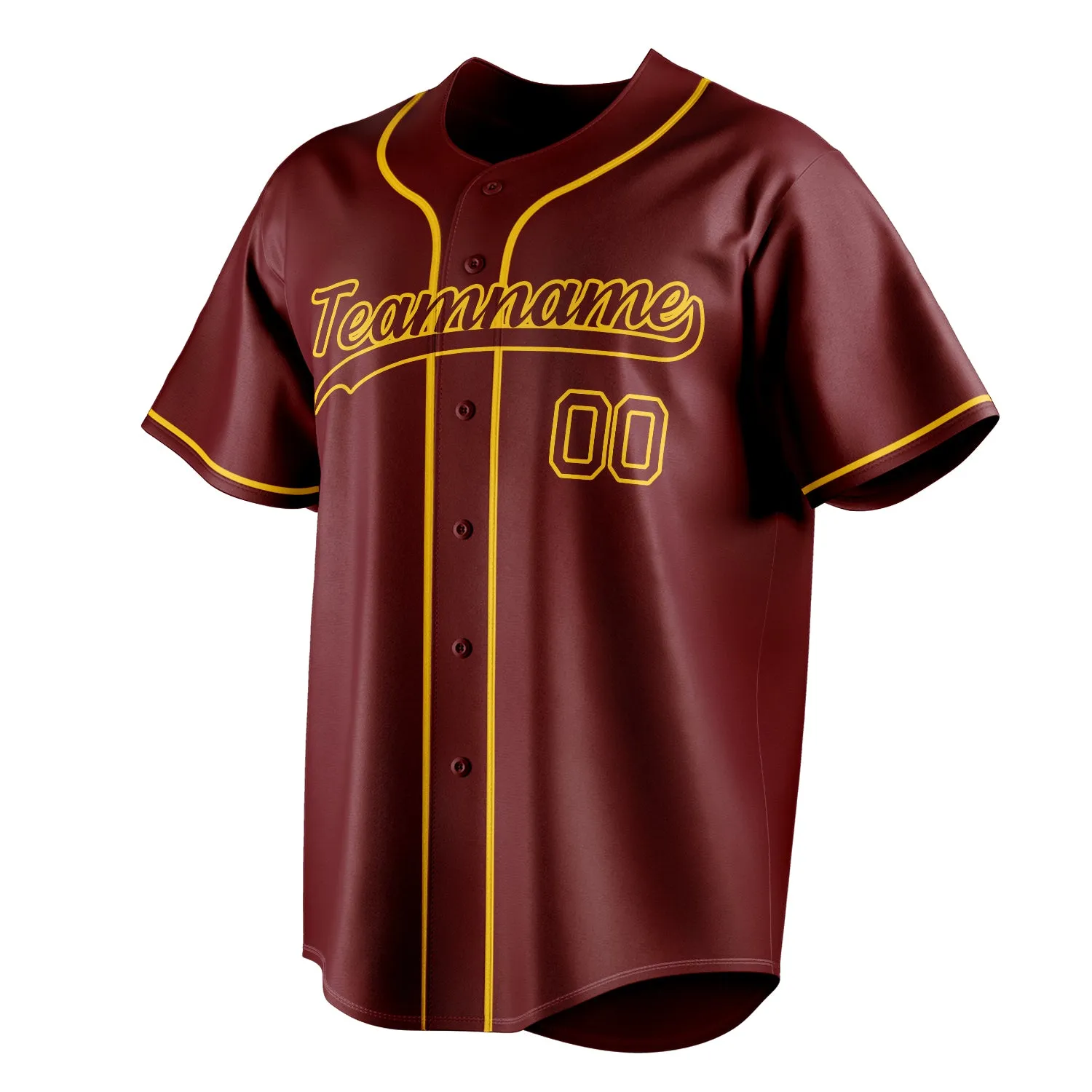 Custom Crimson & Gold Color Fan Baseball Jersey sold by Tailorly product image thumbnail 3