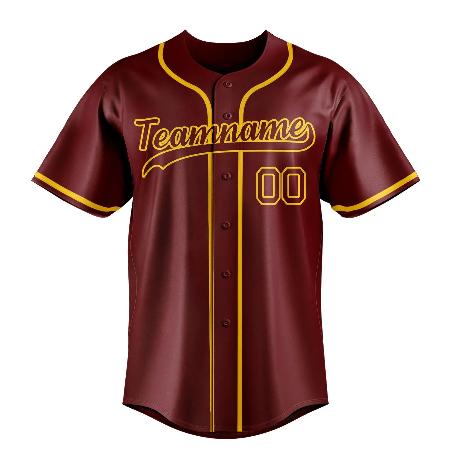 Custom Crimson & Gold Color Fan Baseball Jersey sold by Tailorly product image thumbnail 2