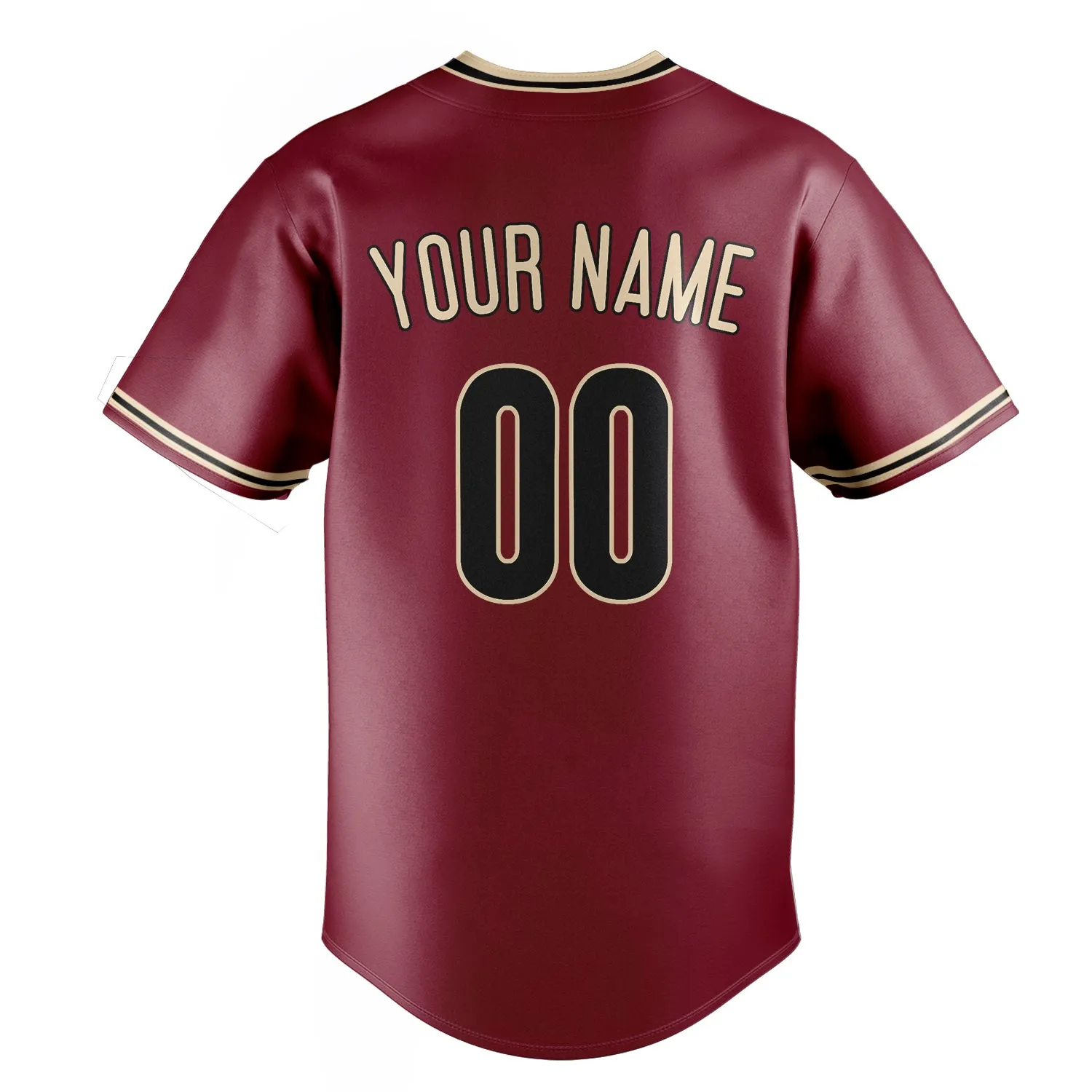 Custom Crimson & Black Color Fan Baseball Jersey sold by Tailorly product image thumbnail 4