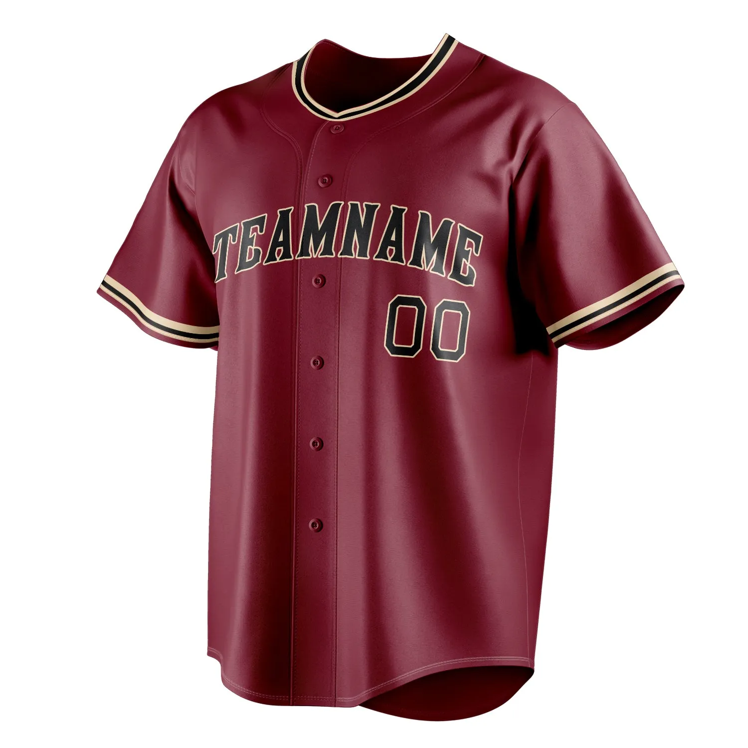 Custom Crimson & Black Color Fan Baseball Jersey sold by Tailorly product image thumbnail 3