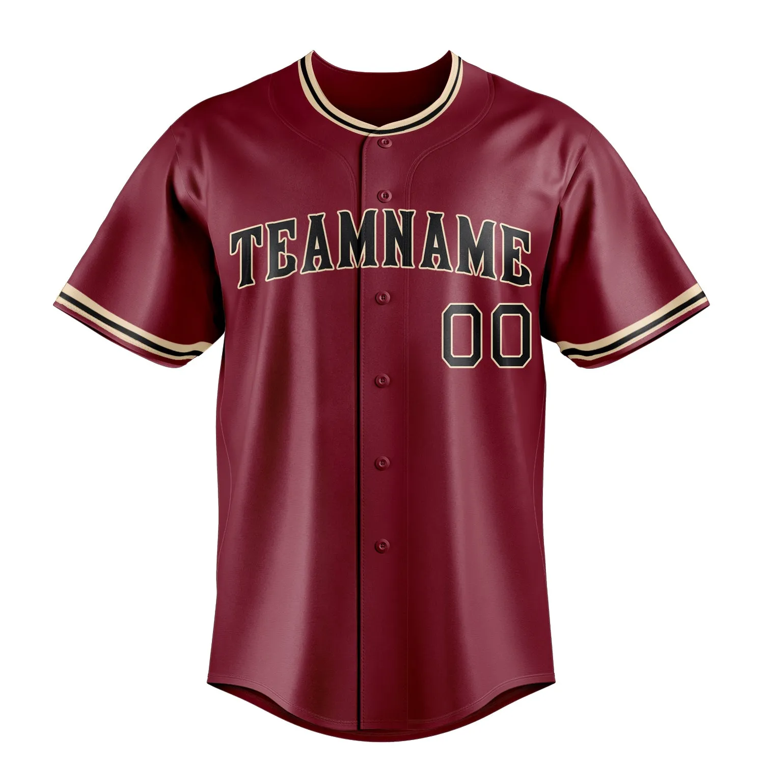 Custom Crimson & Black Color Fan Baseball Jersey sold by Tailorly product image thumbnail 2