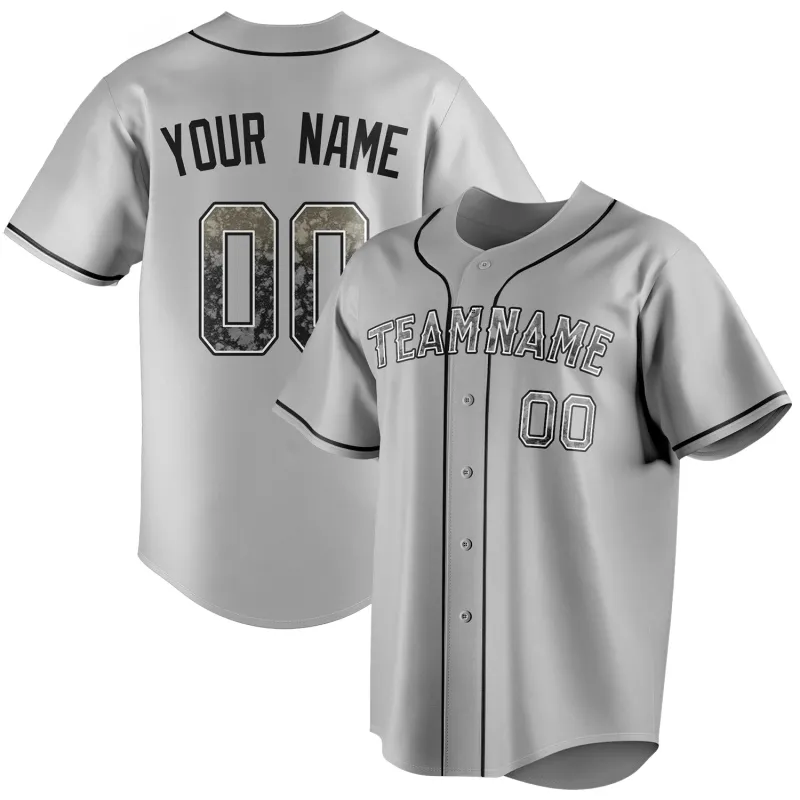 Custom Gray & Black Color Fan Baseball Jersey sold by Tailorly