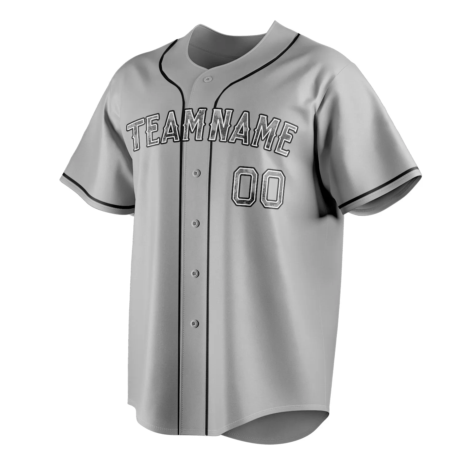 Custom Gray & Black Color Fan Baseball Jersey sold by Tailorly product image thumbnail 3