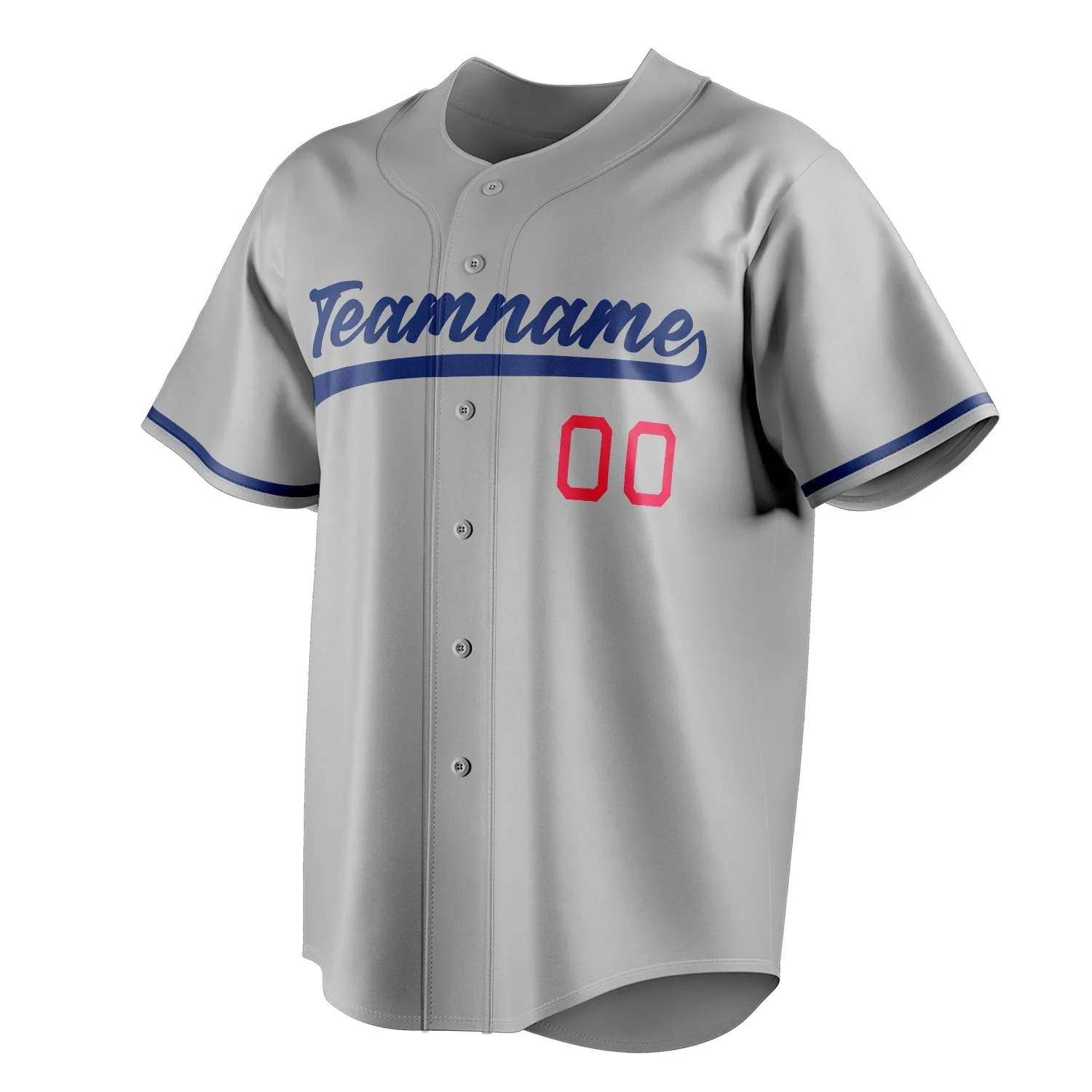 Custom Gray & Royal Color Fan Baseball Jersey sold by Tailorly product image thumbnail 3