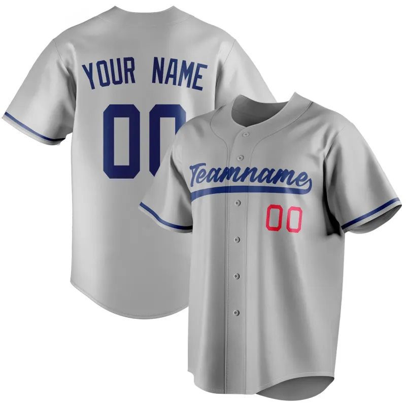 Custom Gray & Royal Color Fan Baseball Jersey sold by Tailorly