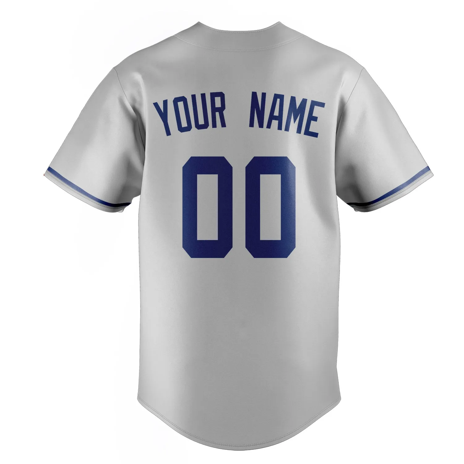Custom Gray & Royal Color Fan Baseball Jersey sold by Tailorly product image thumbnail 4