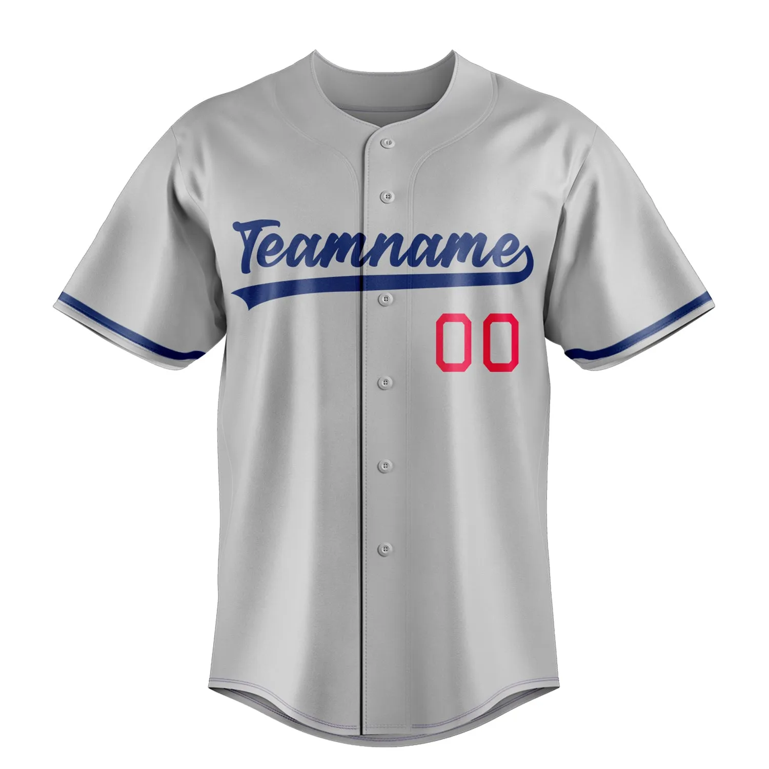 Custom Gray & Royal Color Fan Baseball Jersey sold by Tailorly product image thumbnail 2