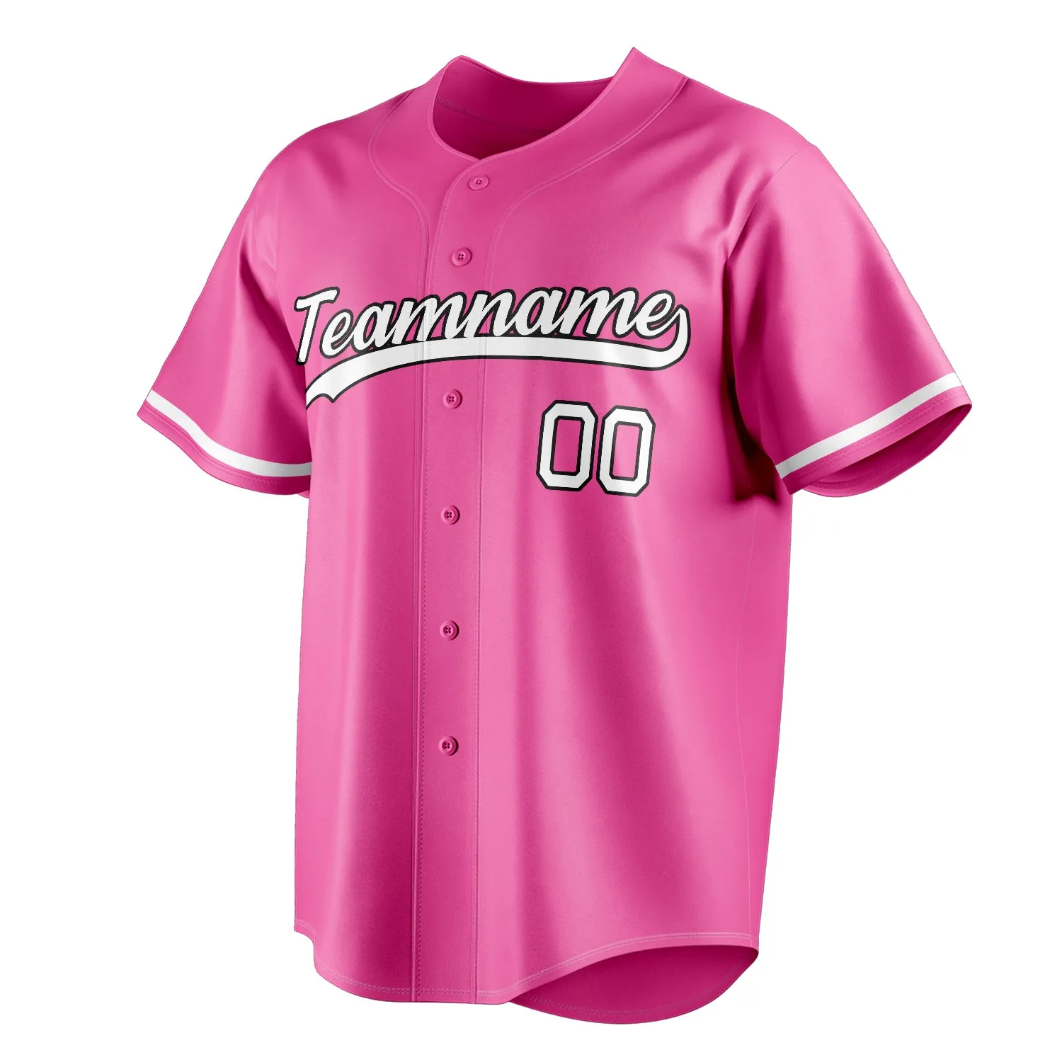 Custom Pink & White Color Fan Baseball Jersey sold by Tailorly product image thumbnail 3