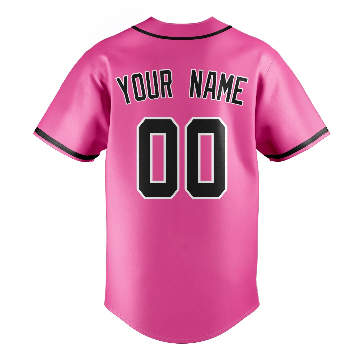 Custom Pink & Black Color Fan Baseball Jersey sold by Tailorly product image thumbnail 4