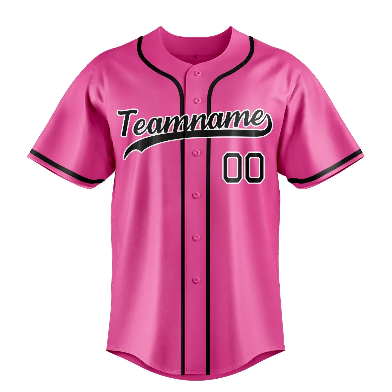 Custom Pink & Black Color Fan Baseball Jersey sold by Tailorly product image thumbnail 2