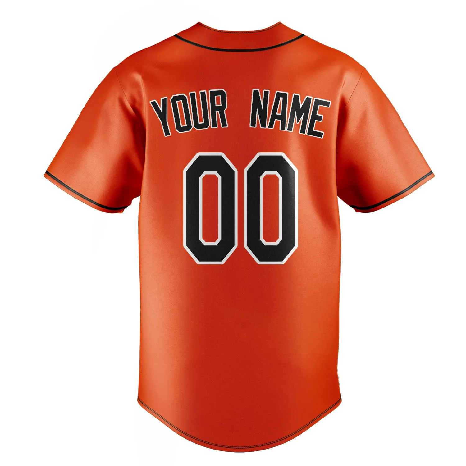 Custom Orange & Black Color Fan Baseball Jersey sold by Tailorly product image thumbnail 4