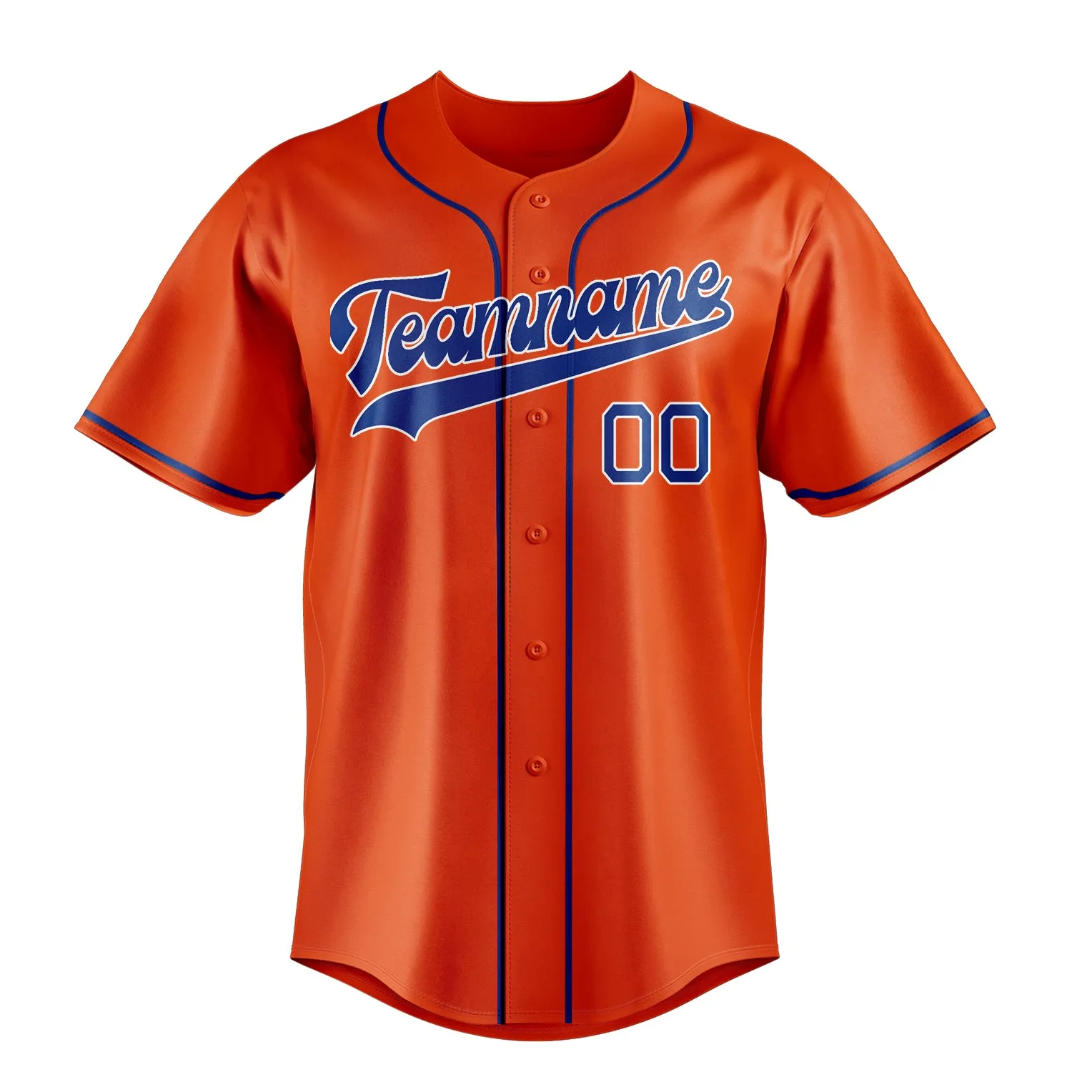 Custom Orange & Royal Color Fan Baseball Jersey sold by Tailorly product image thumbnail 2