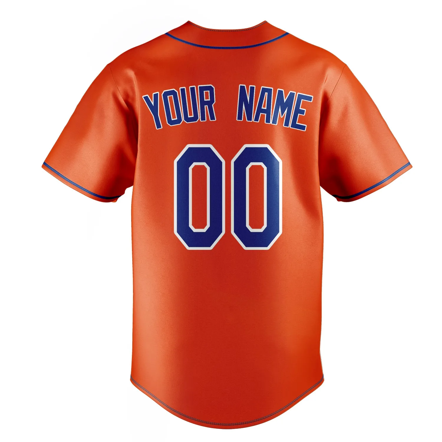 Custom Orange & Royal Color Fan Baseball Jersey sold by Tailorly product image thumbnail 4