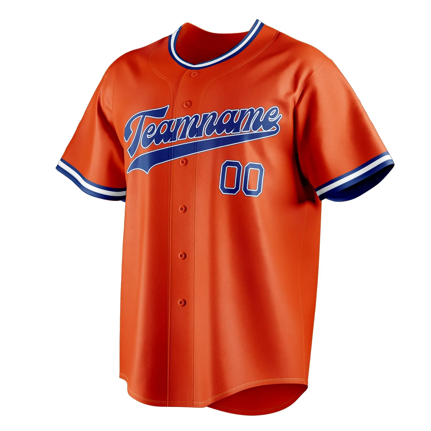 Custom Orange & Royal Color Fan Baseball Jersey sold by Tailorly product image thumbnail 3