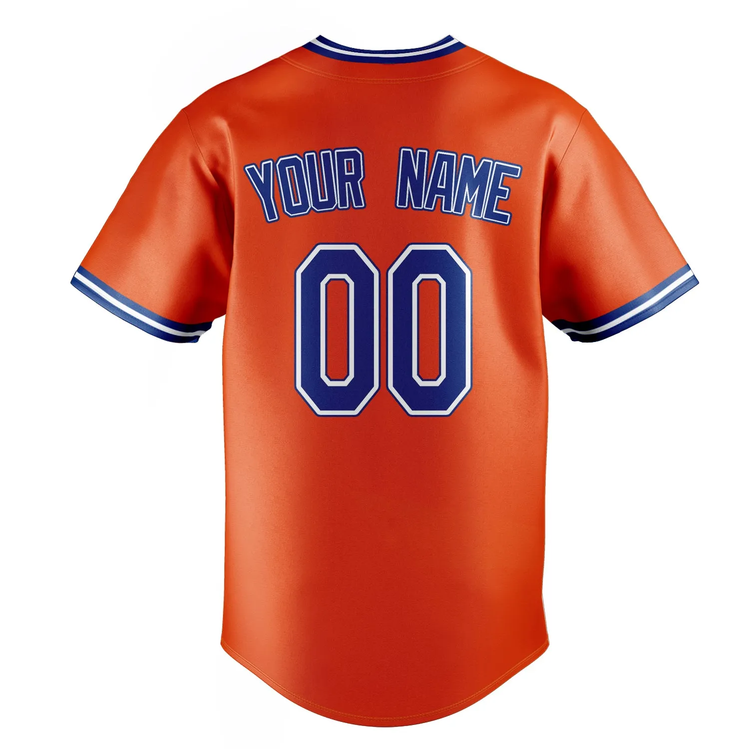Custom Orange & Royal Color Fan Baseball Jersey sold by Tailorly product image thumbnail 4