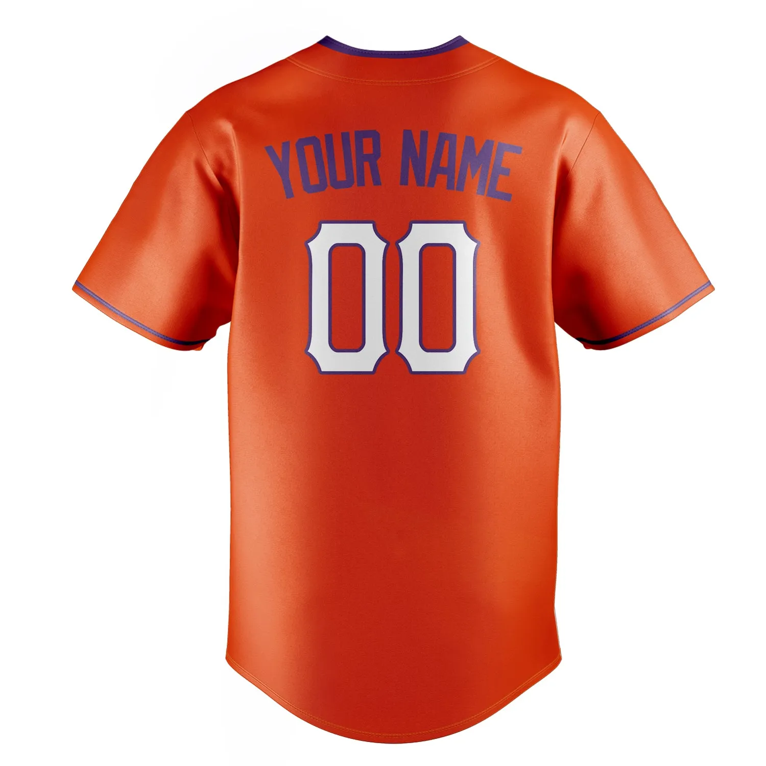 Custom Orange & White Color Fan Baseball Jersey sold by Tailorly product image thumbnail 4