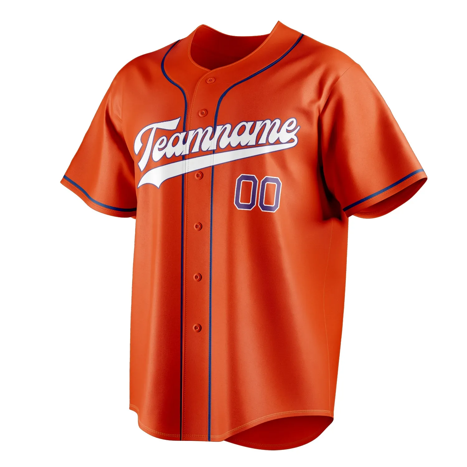 Custom Orange & White Color Fan Baseball Jersey sold by Tailorly product image thumbnail 3