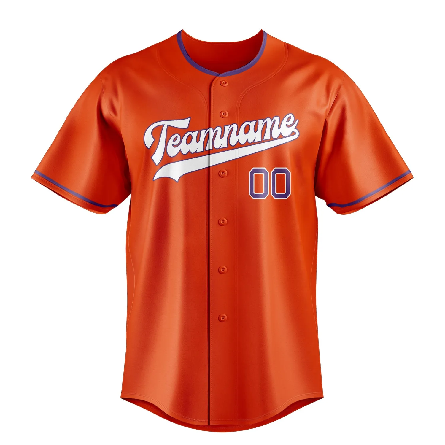 Custom Orange & White Color Fan Baseball Jersey sold by Tailorly product image thumbnail 2