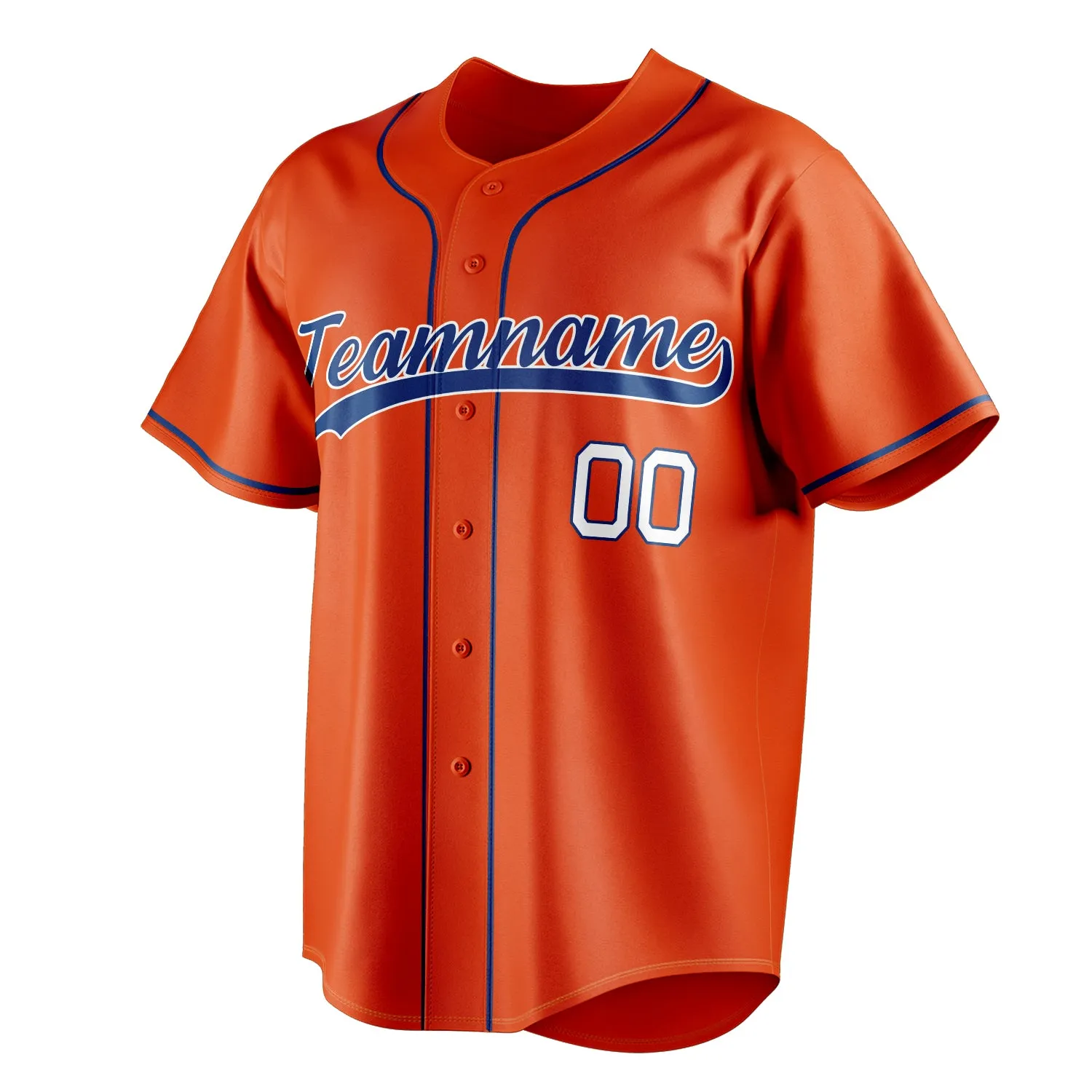 Custom Orange & Royal Color Fan Baseball Jersey sold by Tailorly product image thumbnail 3