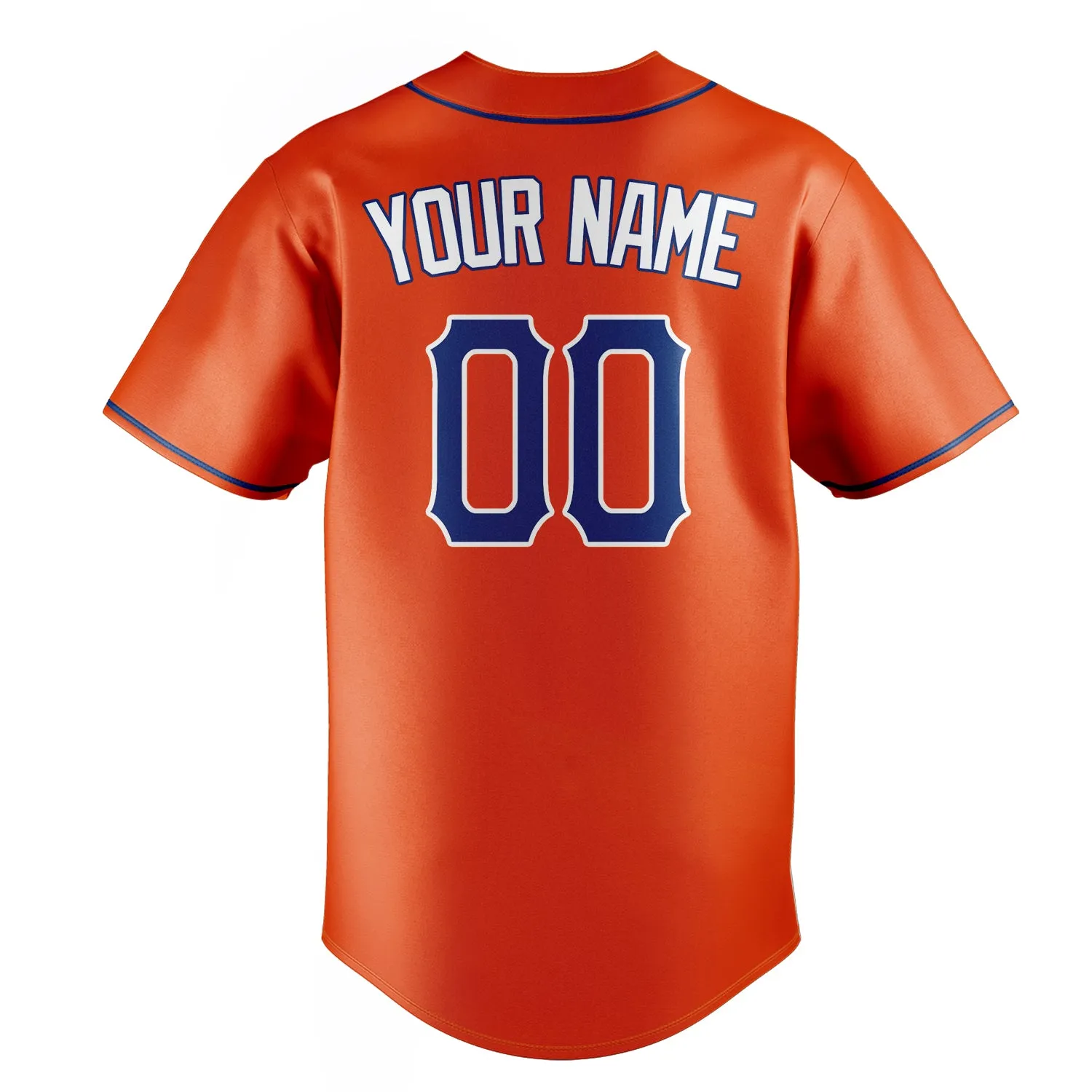 Custom Orange & Royal Color Fan Baseball Jersey sold by Tailorly product image thumbnail 4