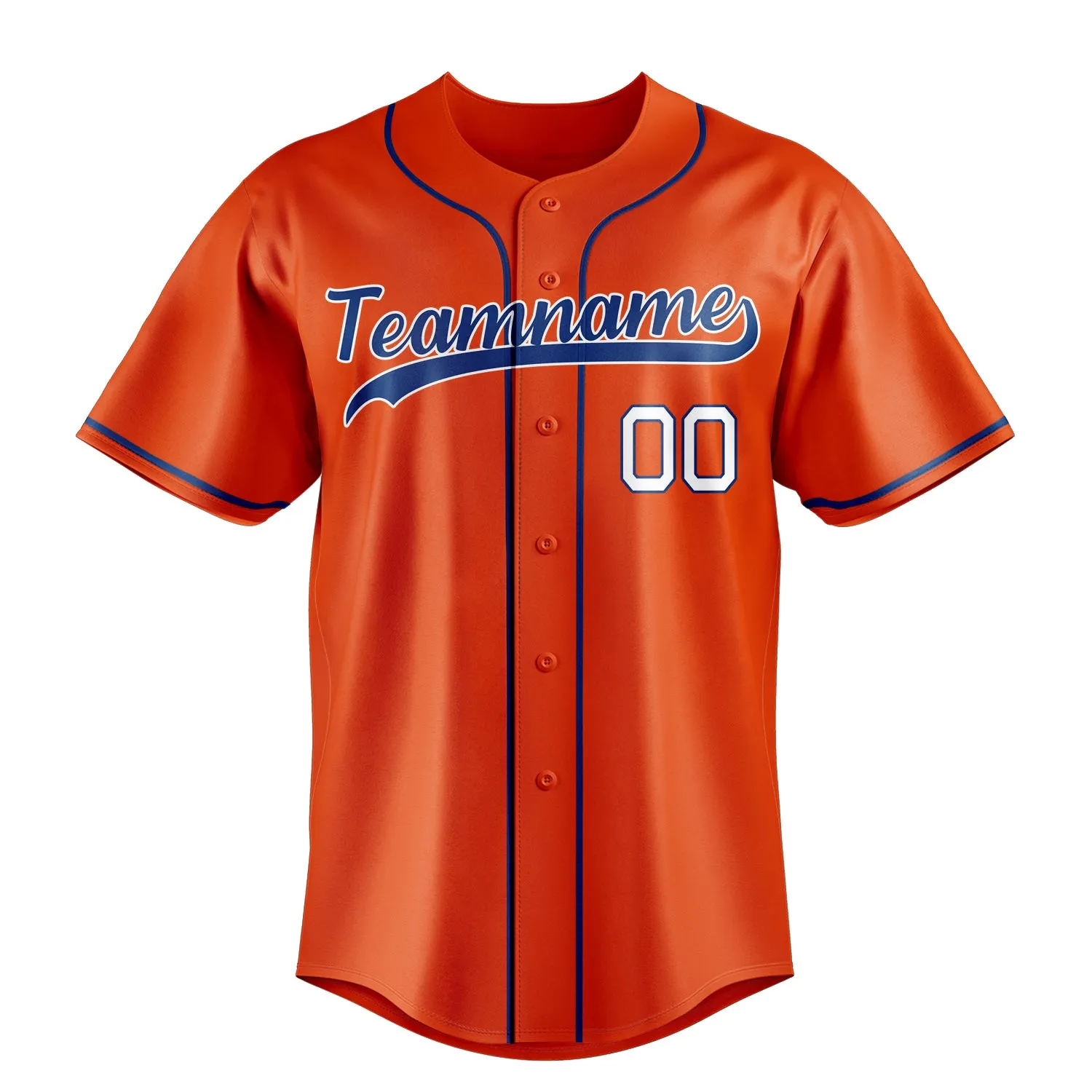 Custom Orange & Royal Color Fan Baseball Jersey sold by Tailorly product image thumbnail 2