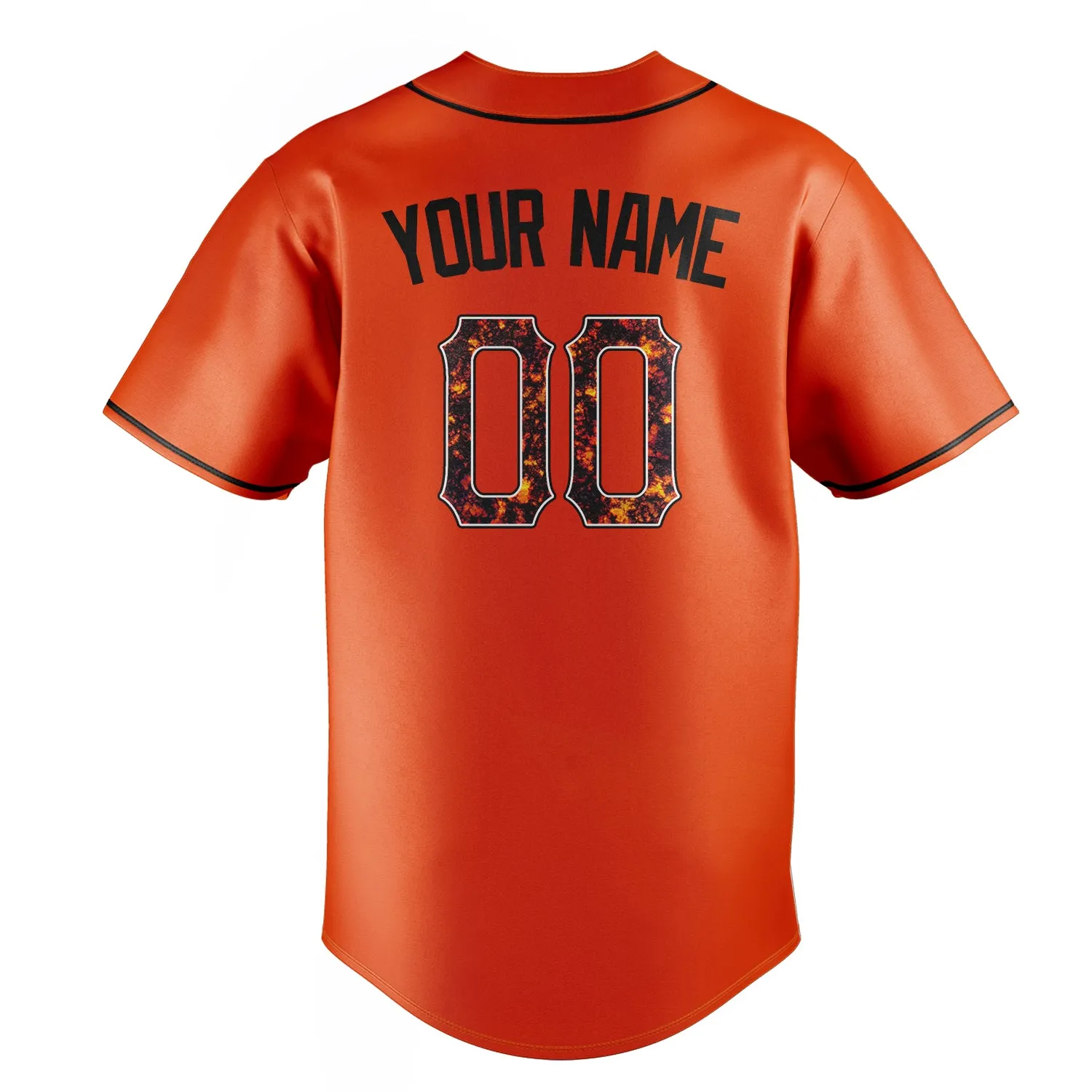 Custom Orange & Black Color Fan Baseball Jersey sold by Tailorly product image thumbnail 4