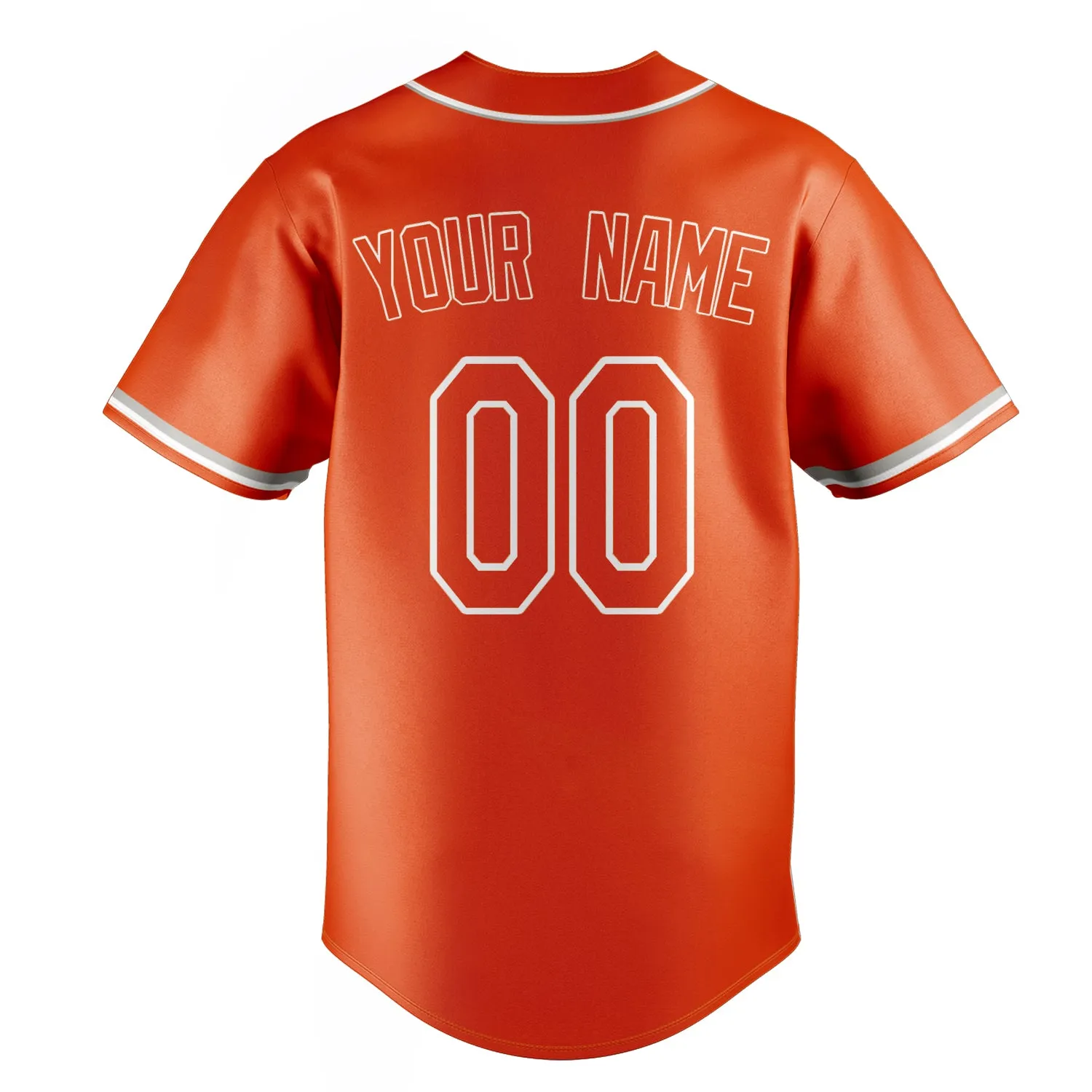 Custom Orange & White Color Fan Baseball Jersey sold by Tailorly product image thumbnail 4