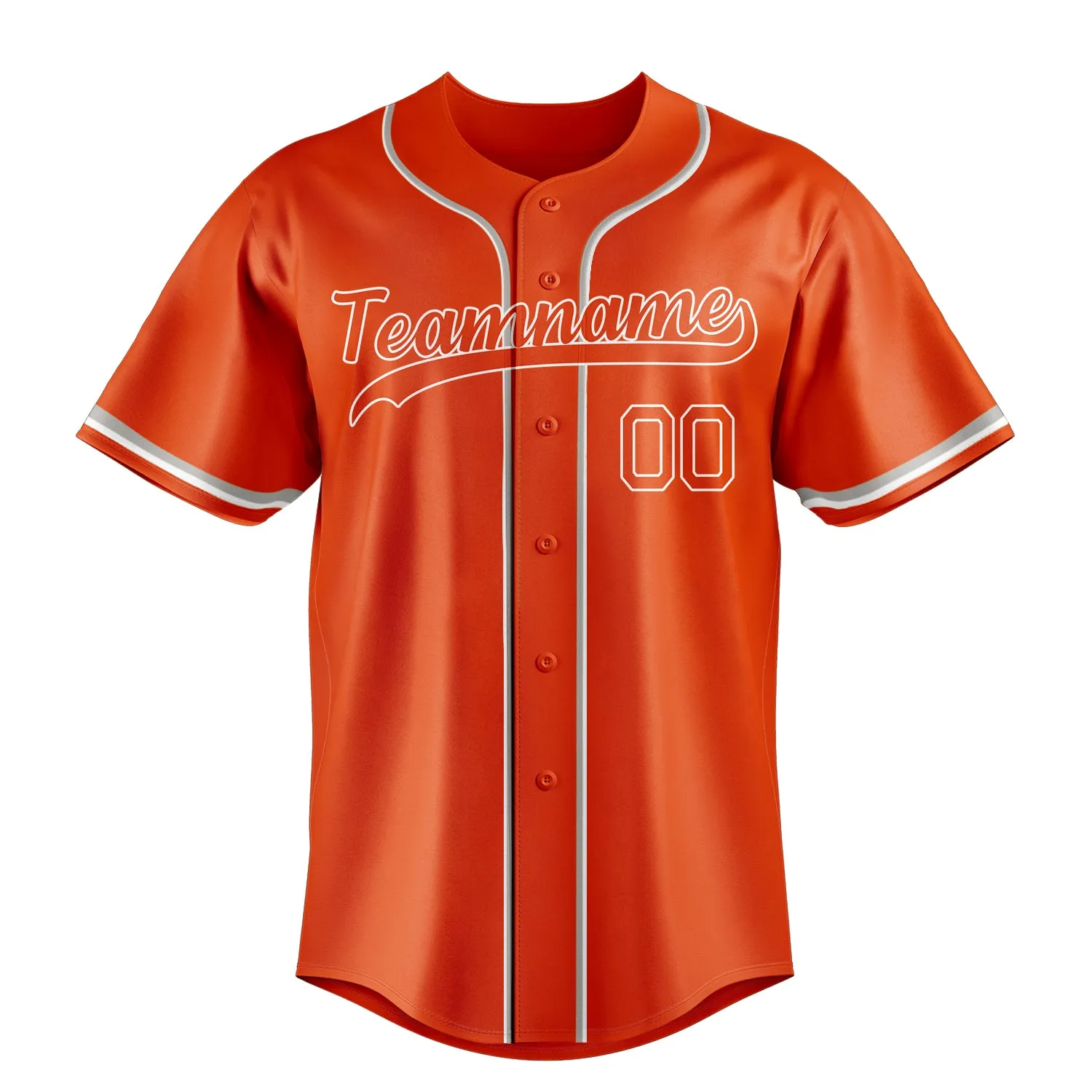 Custom Orange & White Color Fan Baseball Jersey sold by Tailorly product image thumbnail 2