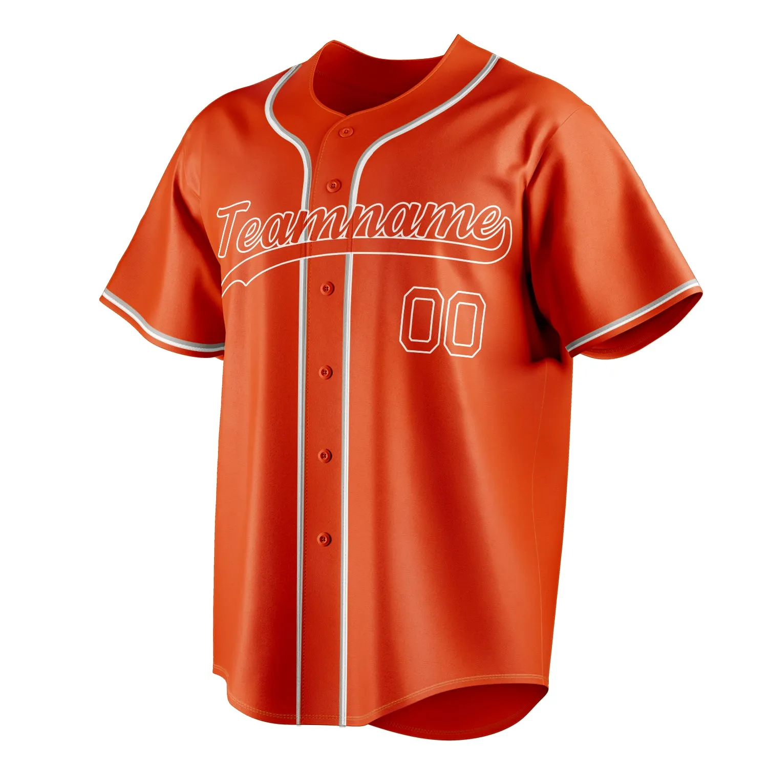 Custom Orange & White Color Fan Baseball Jersey sold by Tailorly product image thumbnail 3