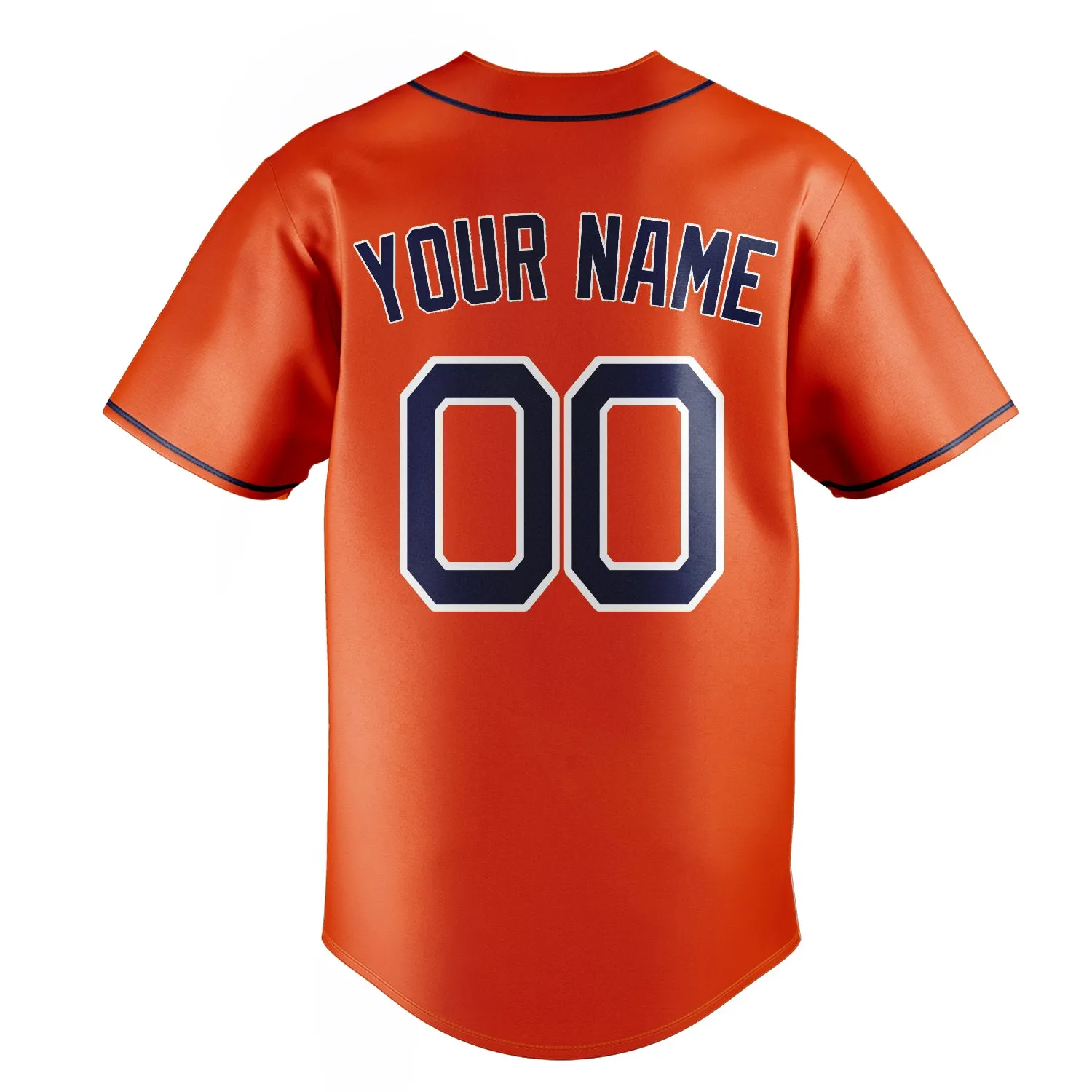Custom Orange & Navy Color Fan Baseball Jersey sold by Tailorly product image thumbnail 4