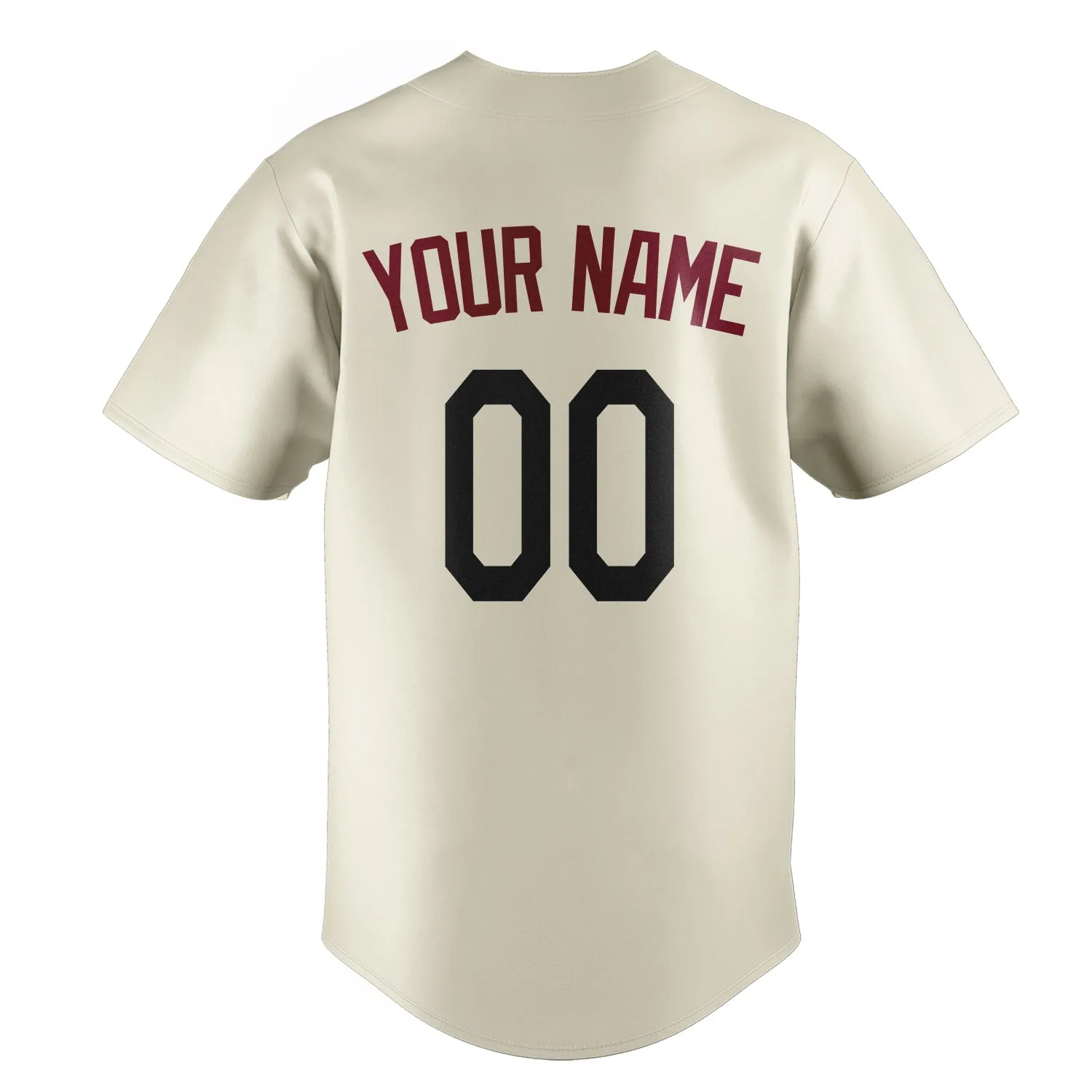 Custom Cream & Black Color Fan Baseball Jersey sold by Tailorly product image thumbnail 4