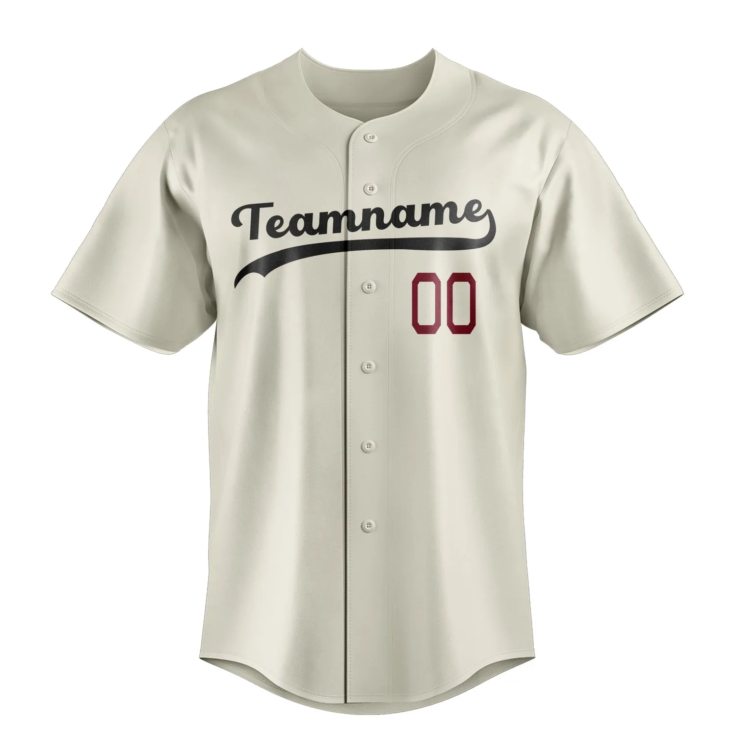 Custom Cream & Black Color Fan Baseball Jersey sold by Tailorly product image thumbnail 2