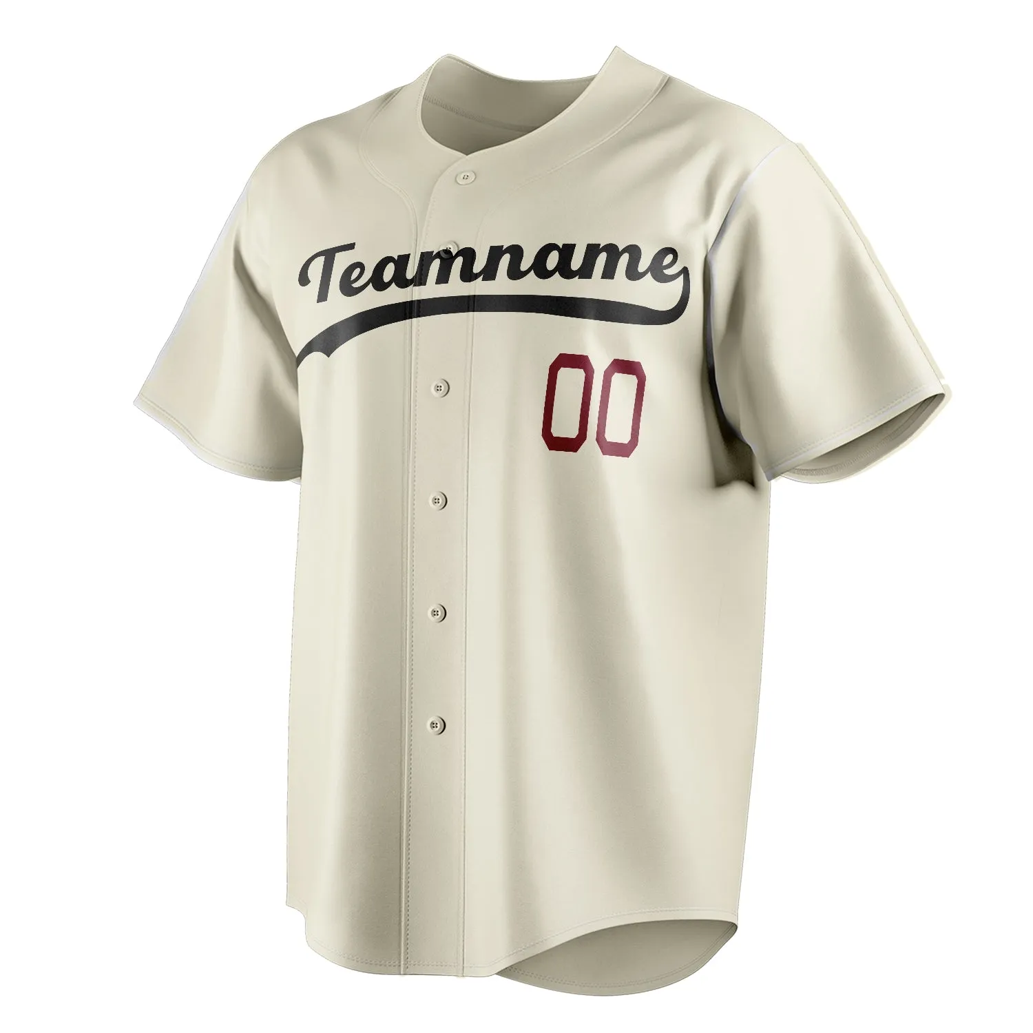 Custom Cream & Black Color Fan Baseball Jersey sold by Tailorly product image thumbnail 3