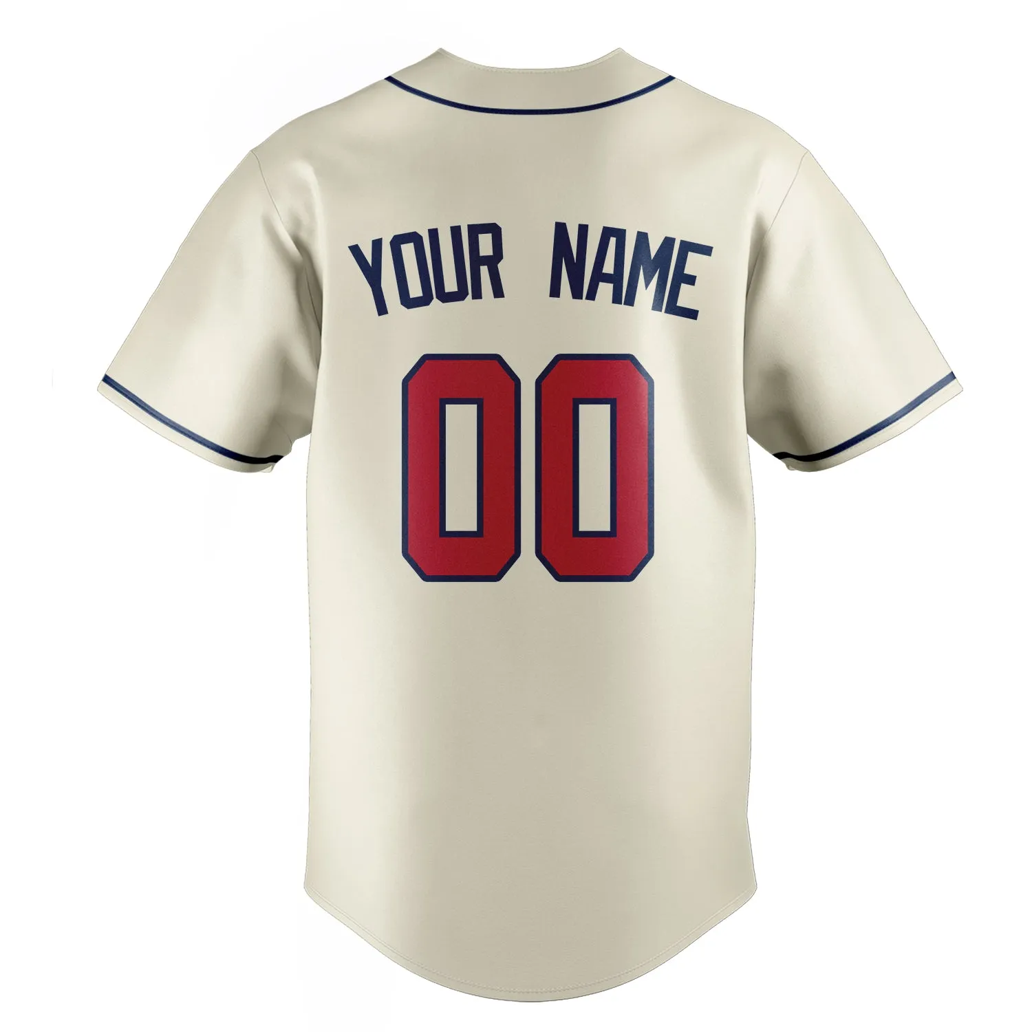 Custom Cream & Red Color Fan Baseball Jersey sold by Tailorly product image thumbnail 4