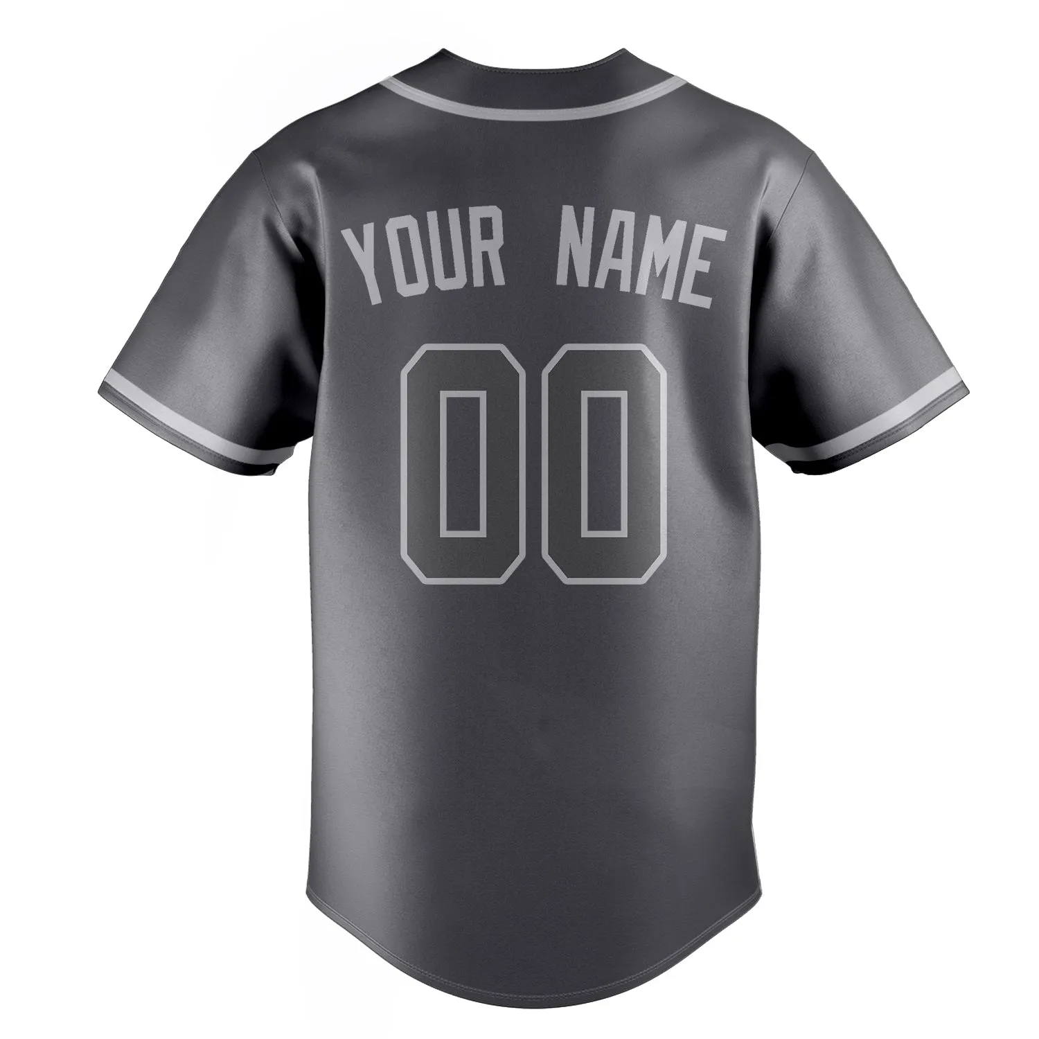 Custom Steel Gray & Gray Color Fan Baseball Jersey sold by Tailorly product image thumbnail 4