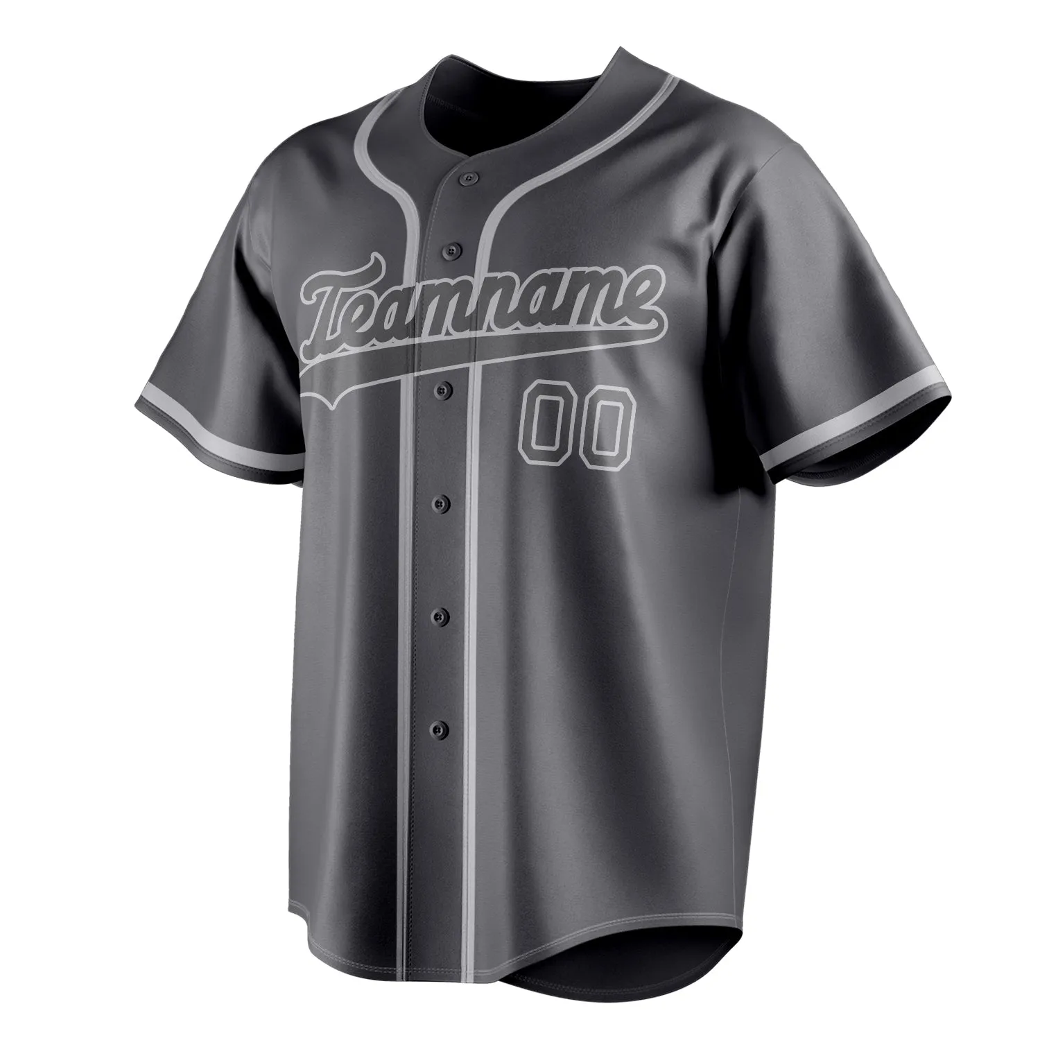 Custom Steel Gray & Gray Color Fan Baseball Jersey sold by Tailorly product image thumbnail 3