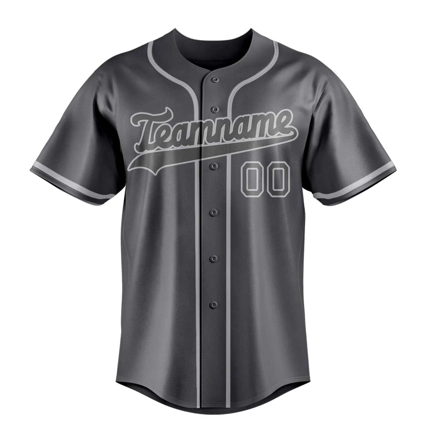 Custom Steel Gray & Gray Color Fan Baseball Jersey sold by Tailorly product image thumbnail 2