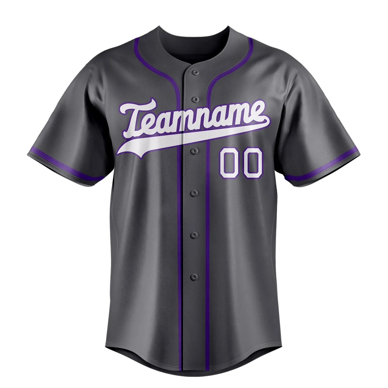Custom Steel Gray & White Color Fan Baseball Jersey sold by Tailorly product image thumbnail 2